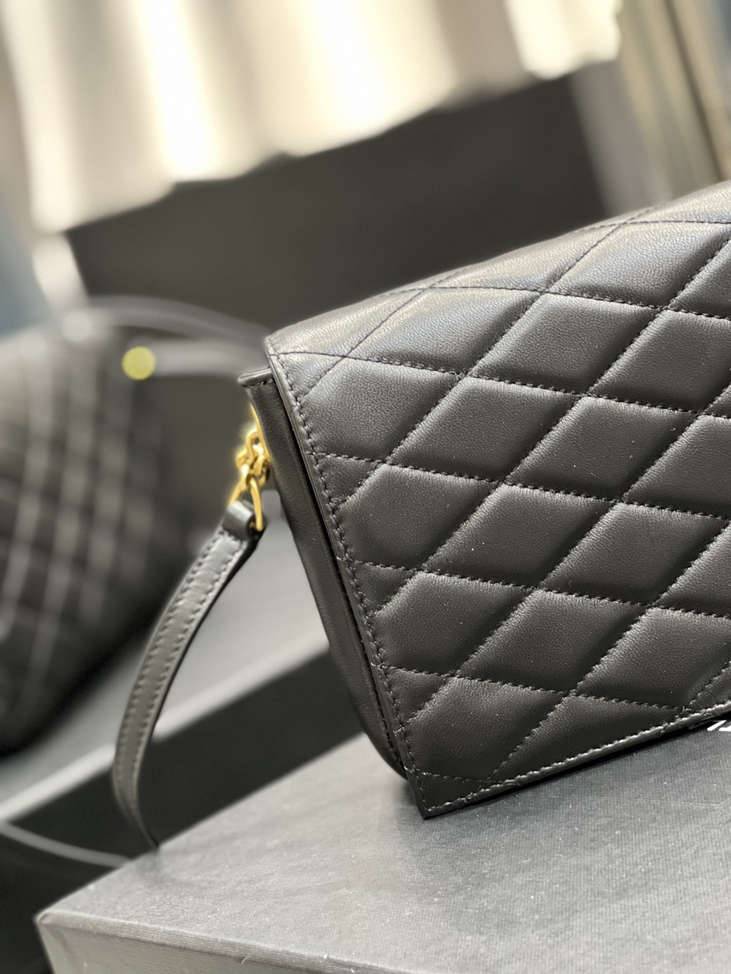 2021 Christmas Copy Saint Laurent Kate Supple 99 in Quilted Lambskin Black