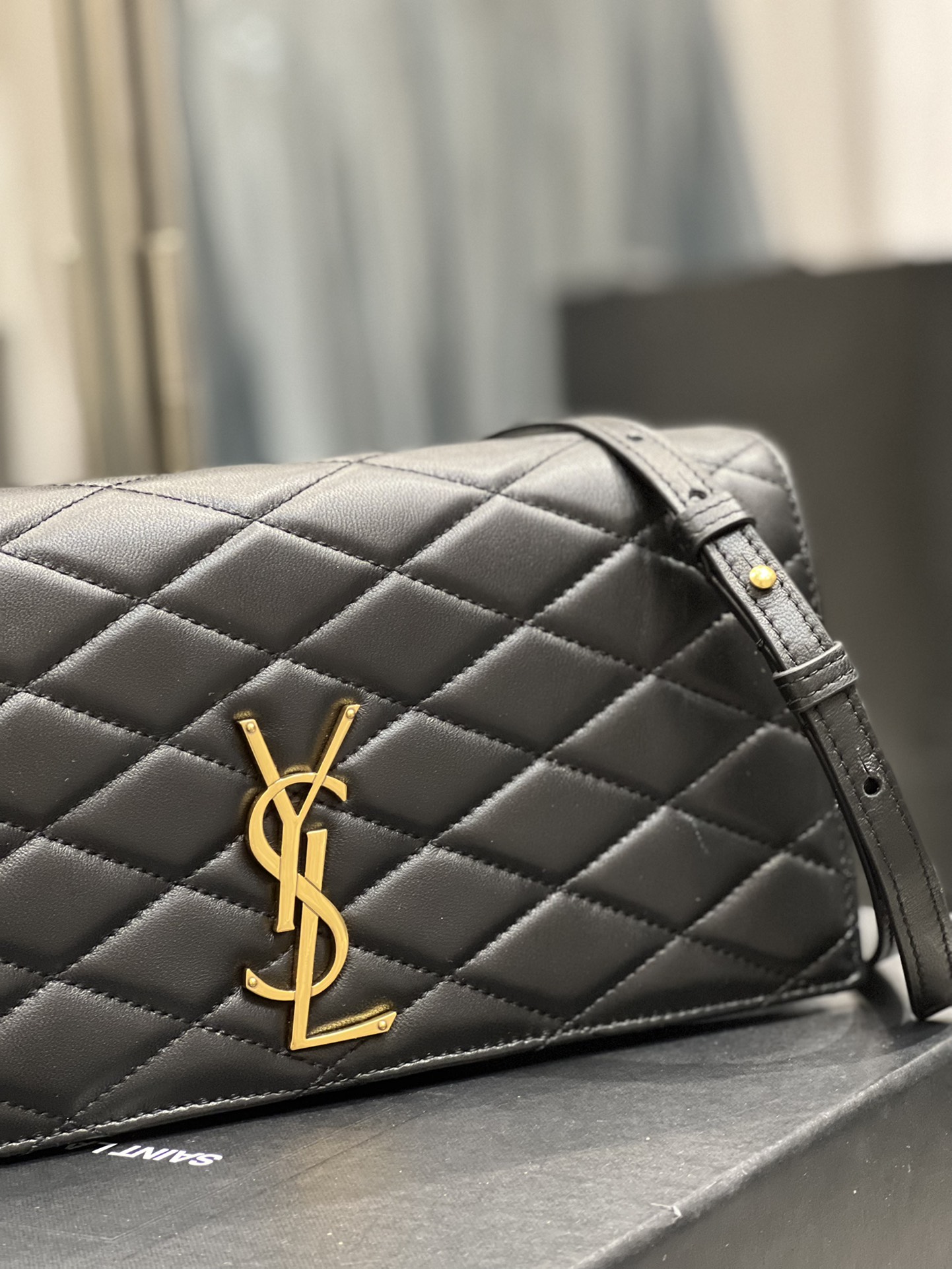 2021 Christmas Copy Saint Laurent Kate Supple 99 in Quilted Lambskin Black