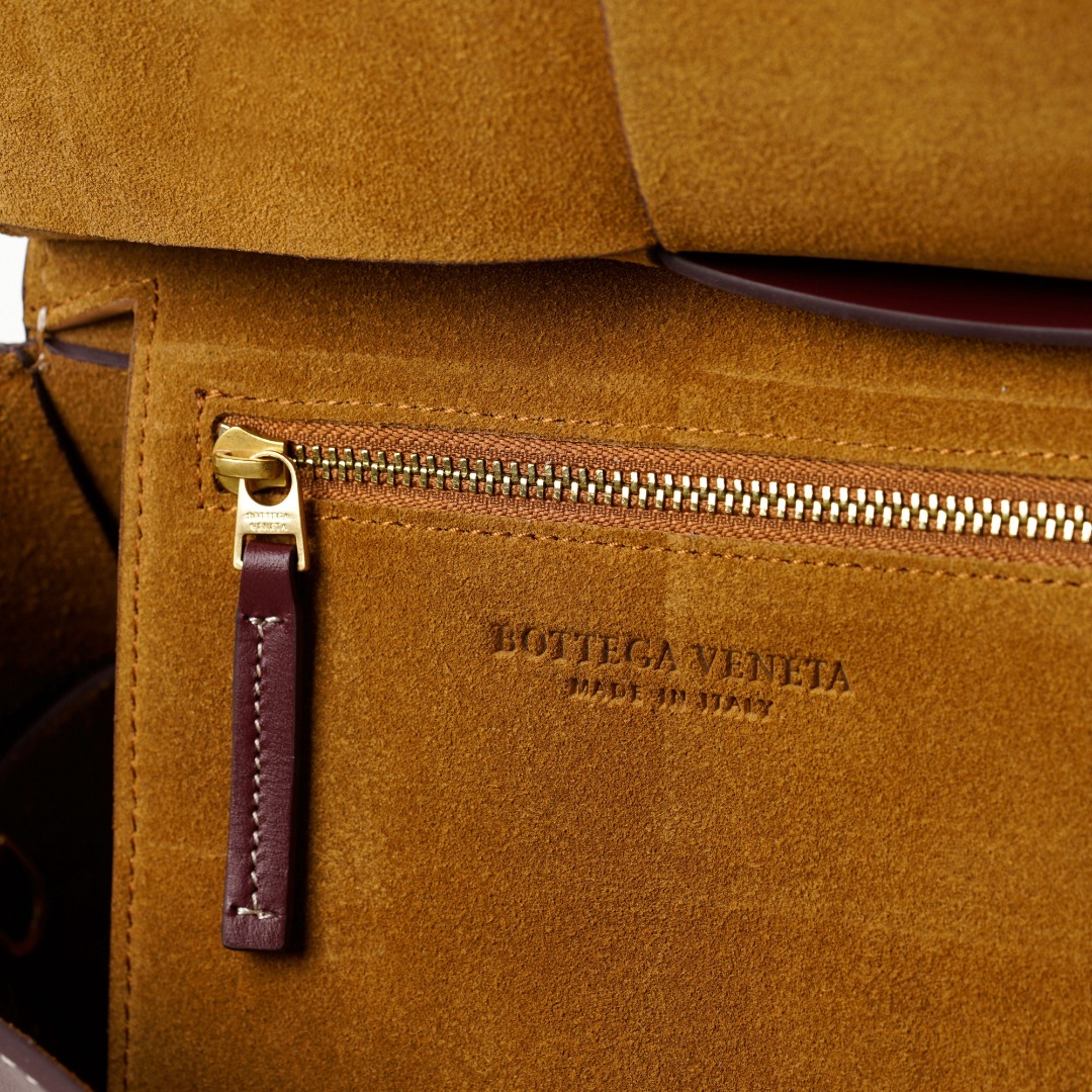 2021 Latest Bottega Veneta Red Wine Mini Intrecciato Arco Tote Ntrecciato-Woven Grained Goatskin