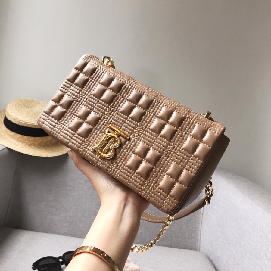 2021 Limited Burberry Small Quilted Lambskin Lola Bag Chocolate Copy