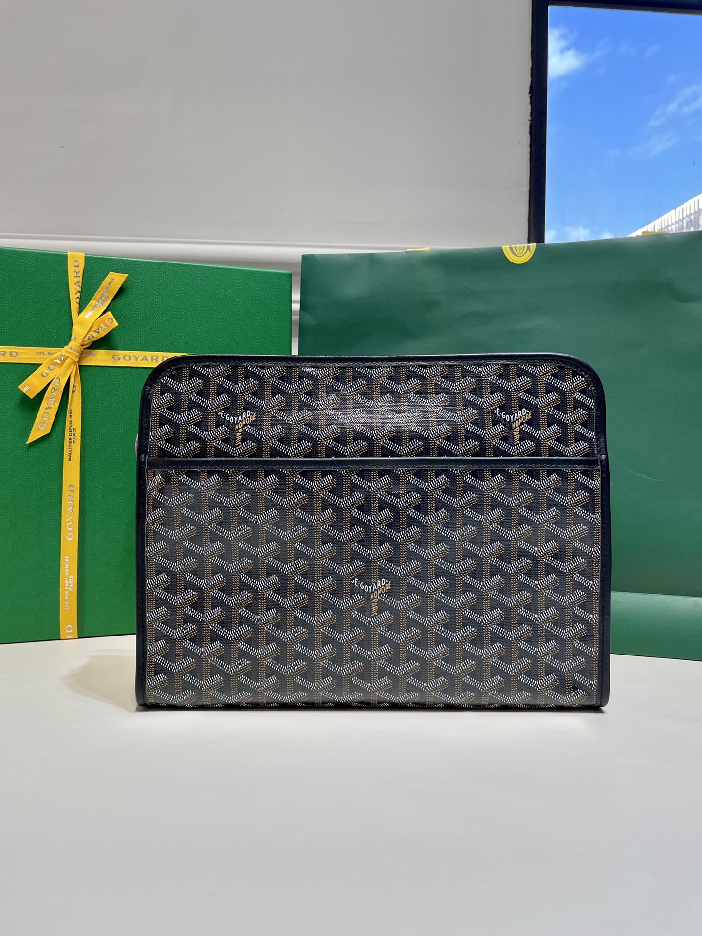 2021 New Style Goyard Jouvence Toiletry Pouch GM Top Quality Copy Black