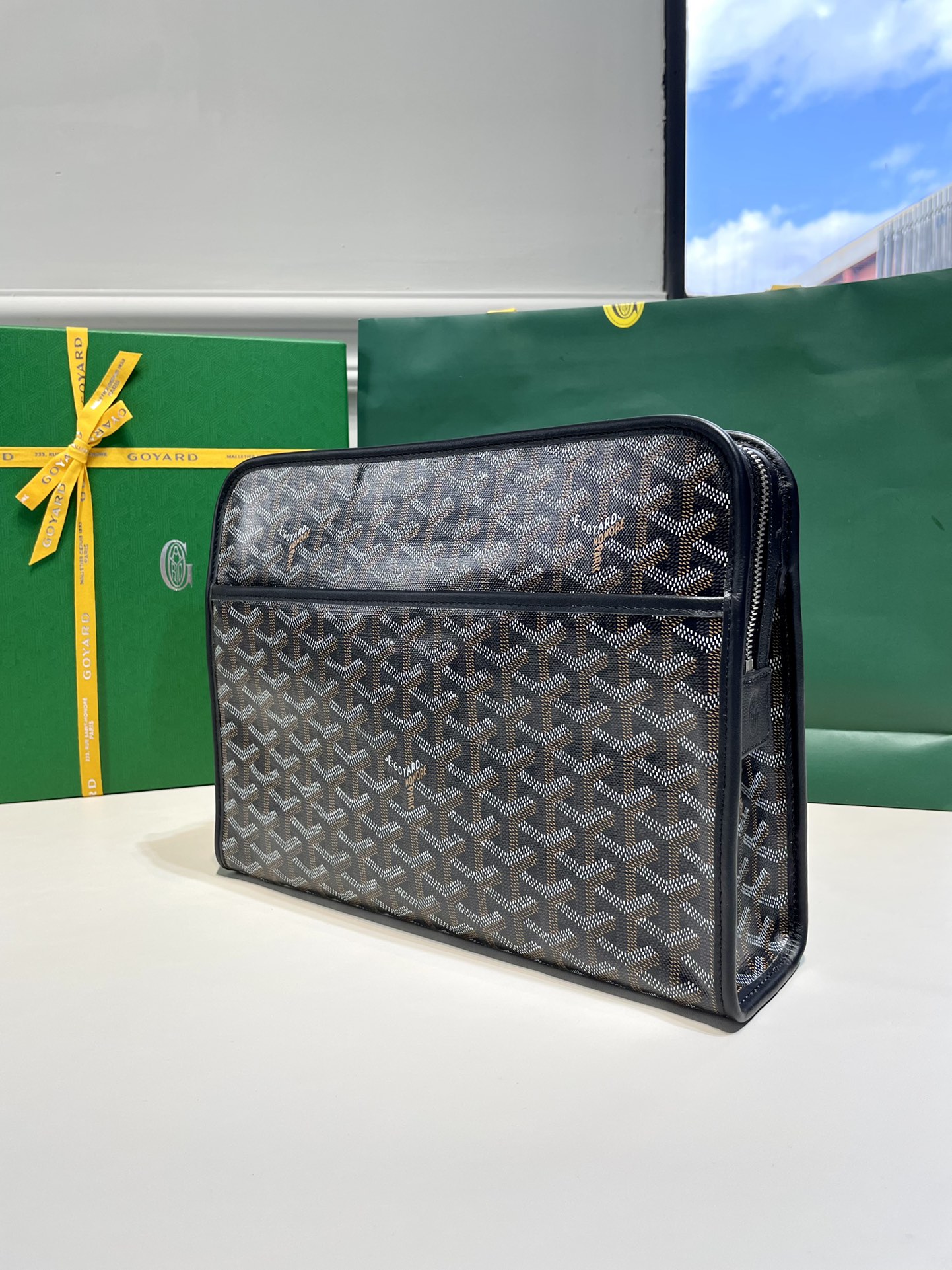 2021 New Style Goyard Jouvence Toiletry Pouch GM Top Quality Copy Black