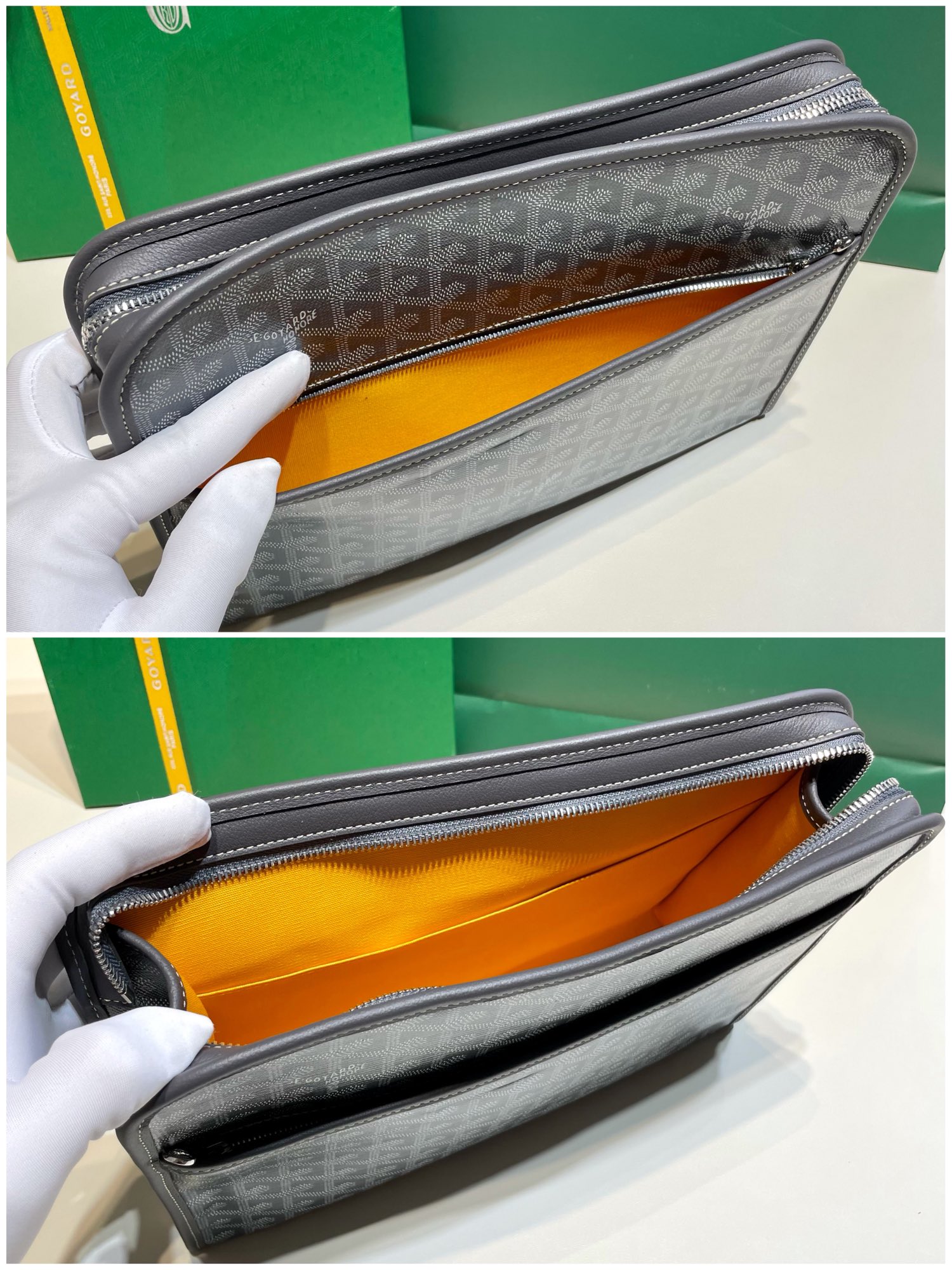 2021 New Style Goyard Jouvence Toiletry Pouch GM Top Quality Copy Gray