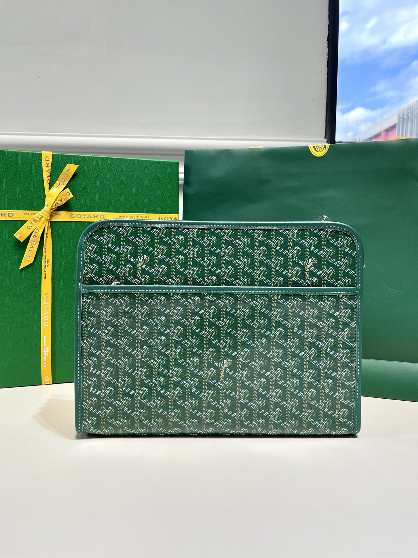 2021 New Style Goyard Jouvence Toiletry Pouch GM Top Quality Copy Green