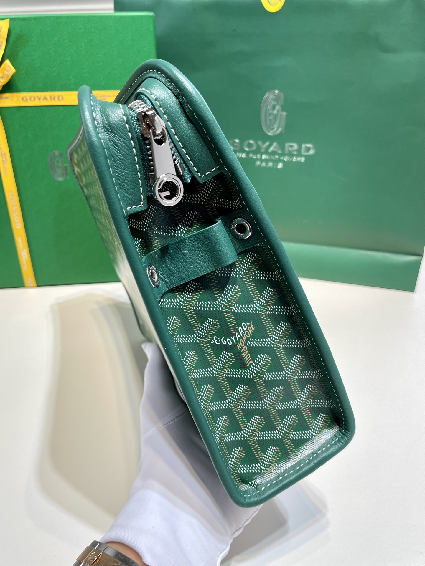 2021 New Style Goyard Jouvence Toiletry Pouch GM Top Quality Copy Green