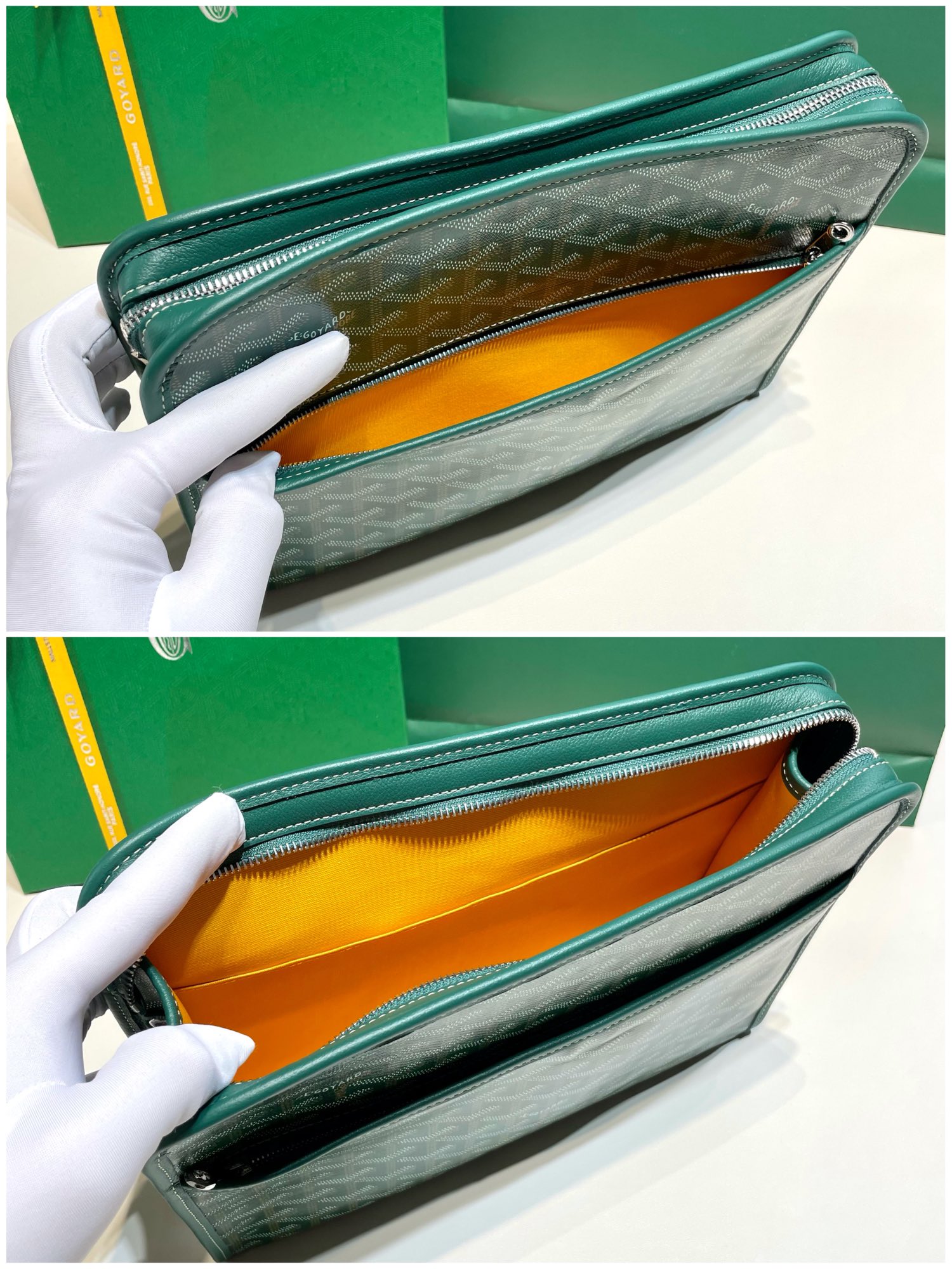 2021 New Style Goyard Jouvence Toiletry Pouch GM Top Quality Copy Green