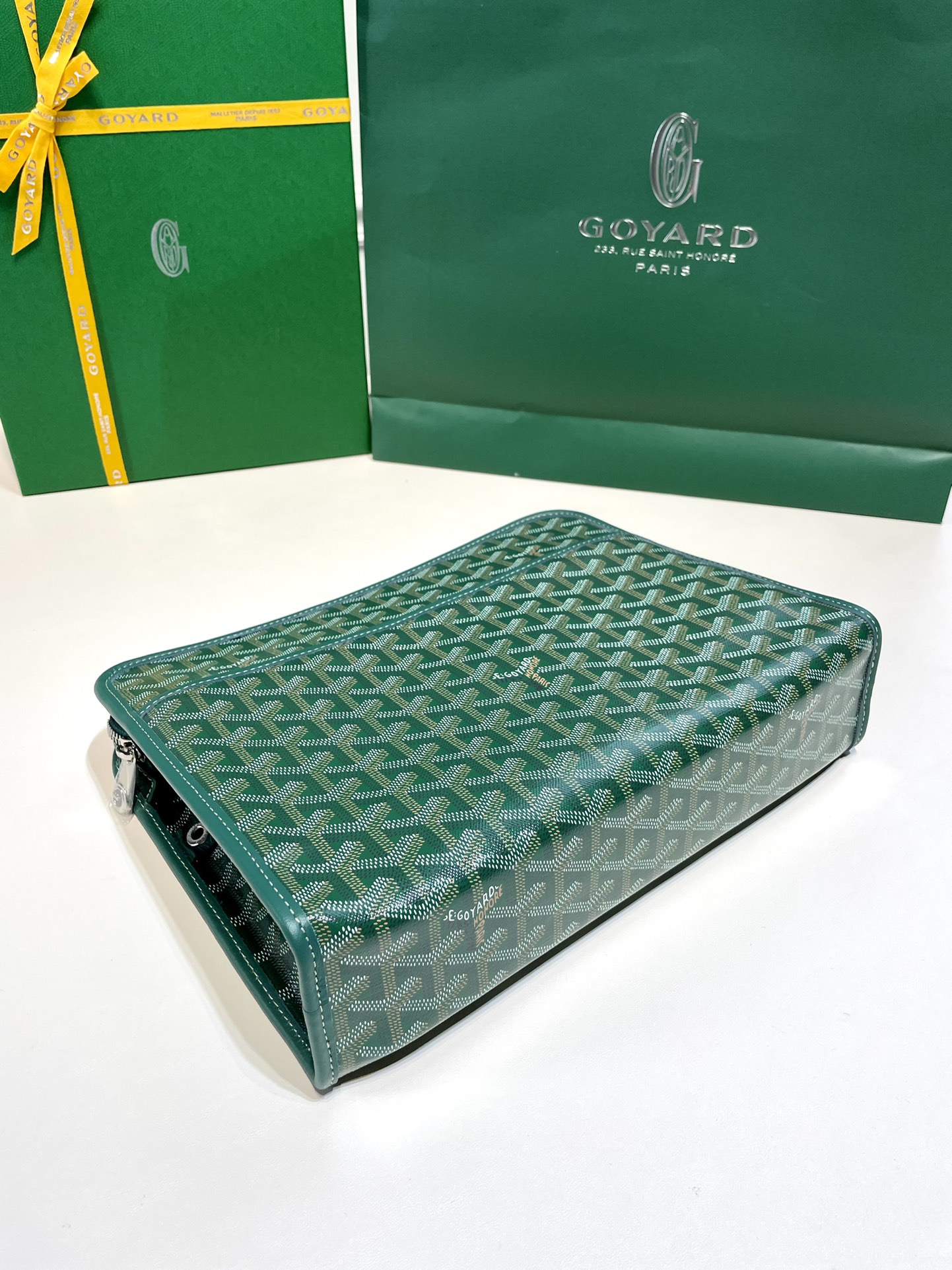 2021 New Style Goyard Jouvence Toiletry Pouch GM Top Quality Copy Green