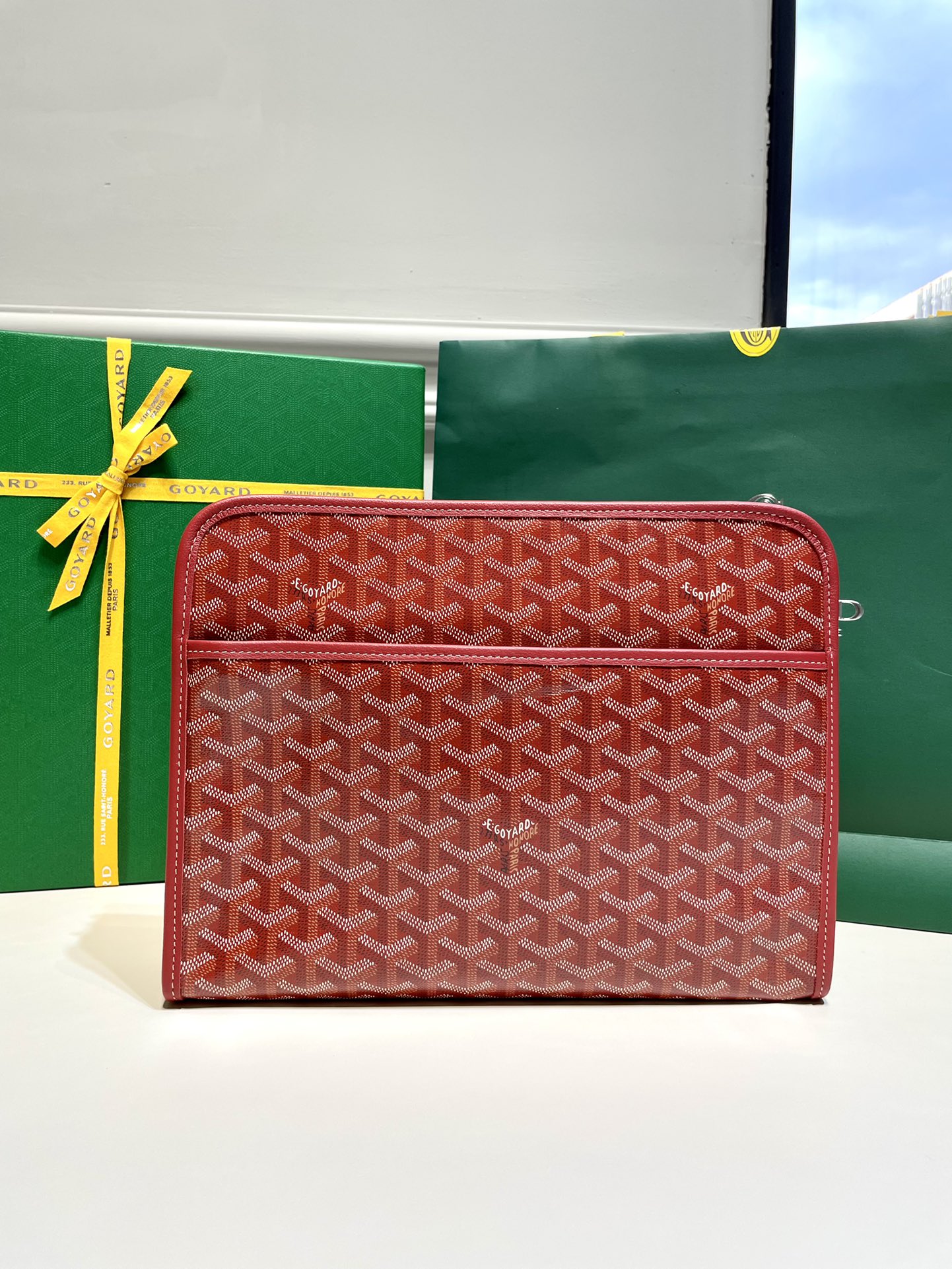 2021 New Style Goyard Jouvence Toiletry Pouch GM Top Quality Copy Red