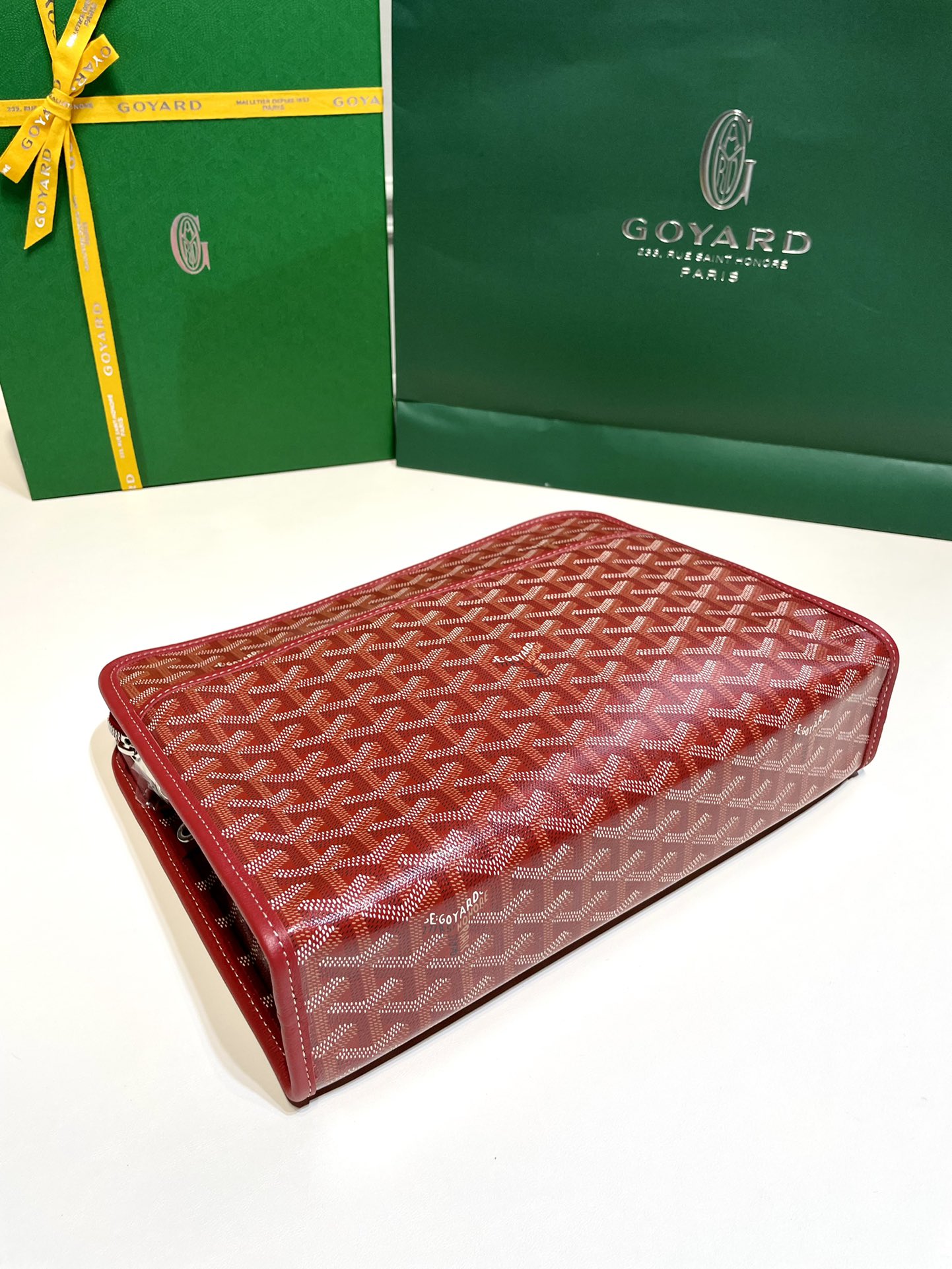 2021 New Style Goyard Jouvence Toiletry Pouch GM Top Quality Copy Red