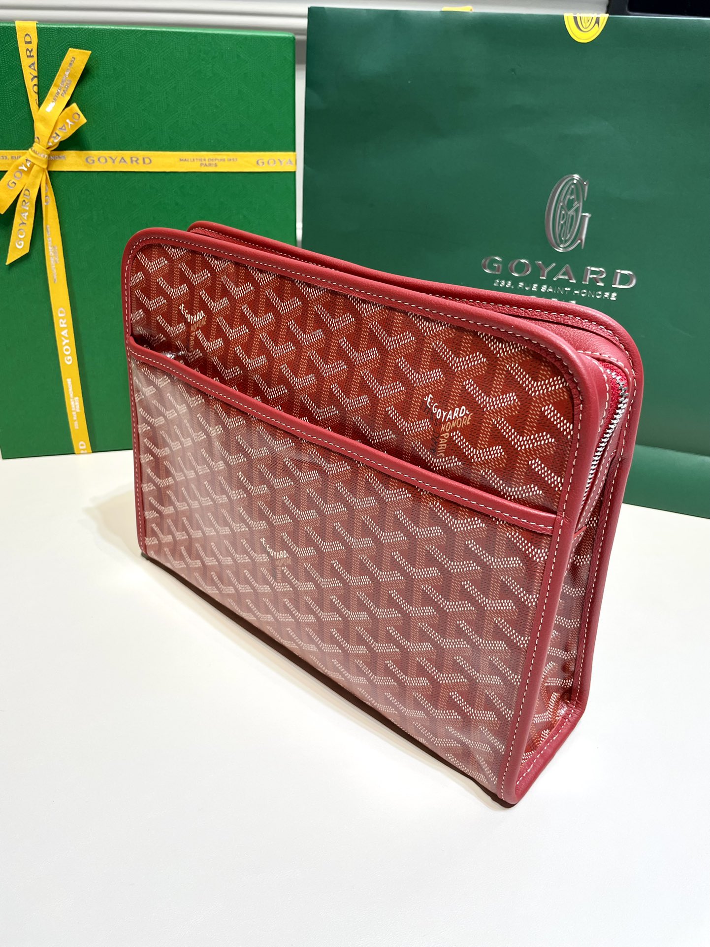 2021 New Style Goyard Jouvence Toiletry Pouch GM Top Quality Copy Red