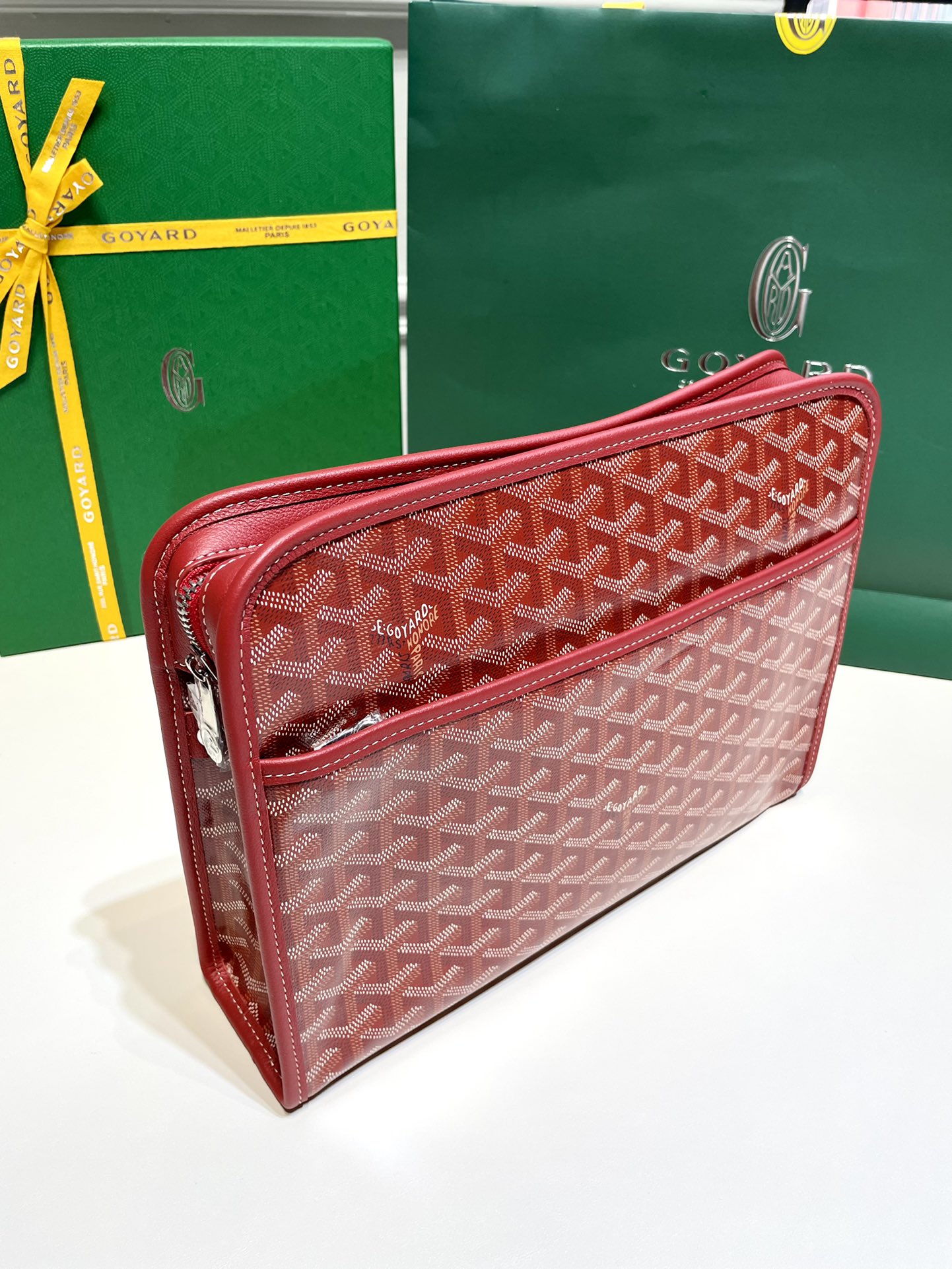 2021 New Style Goyard Jouvence Toiletry Pouch GM Top Quality Copy Red