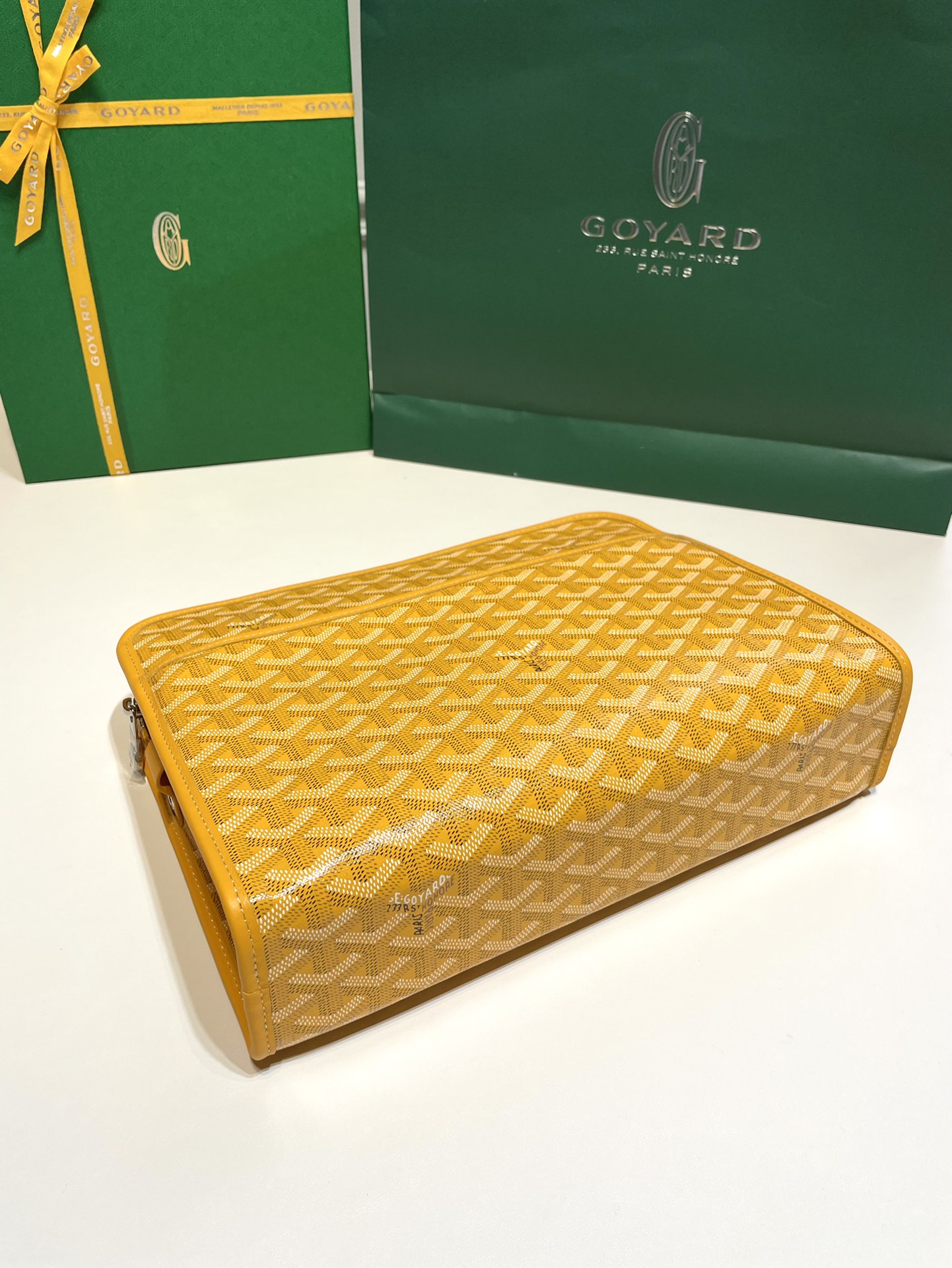 2021 New Style Goyard Jouvence Toiletry Pouch GM Top Quality Copy Sky Yellow