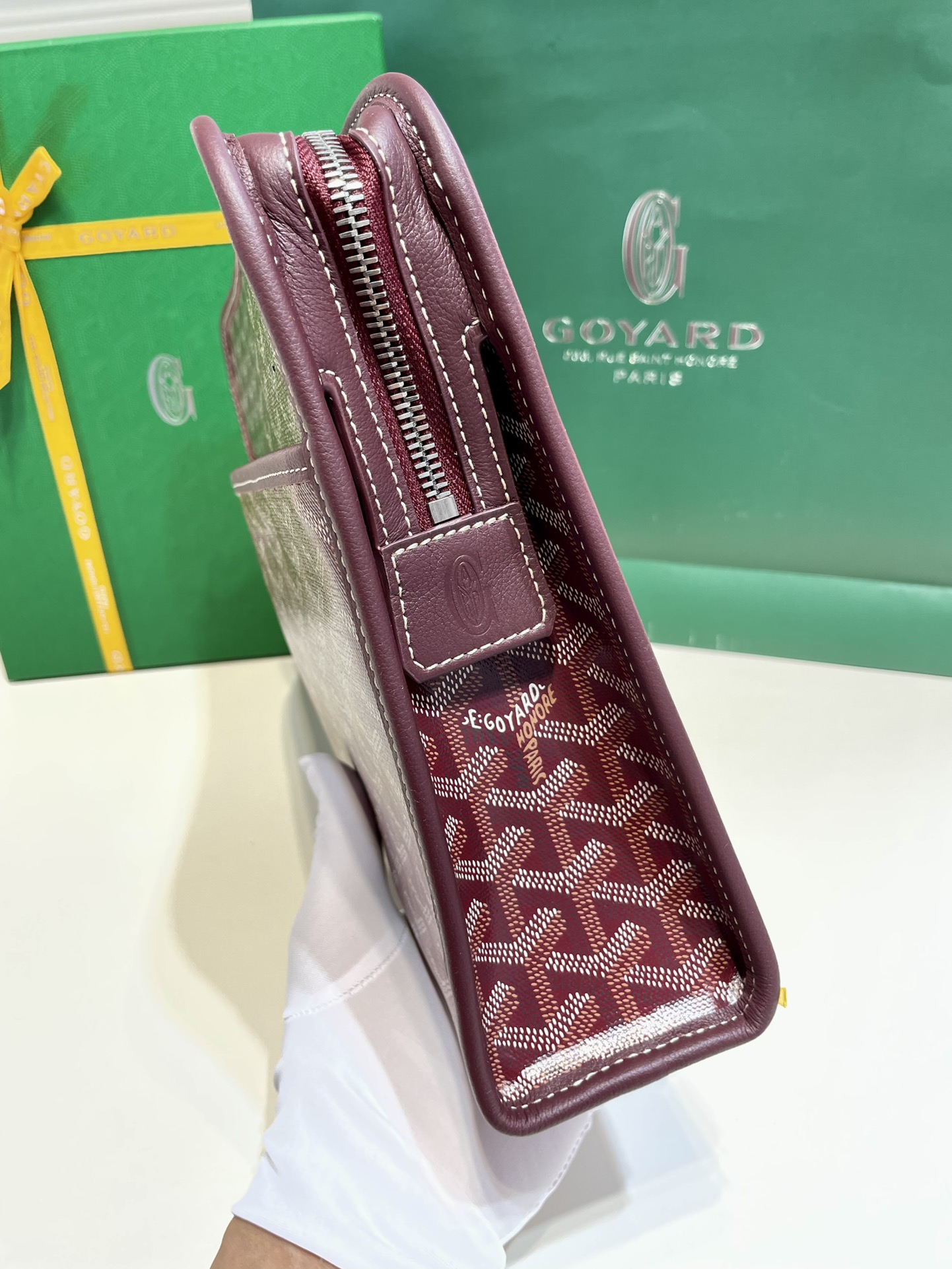 2021 New Style Goyard Jouvence Toiletry Pouch GM Top Quality Copy Wine Red