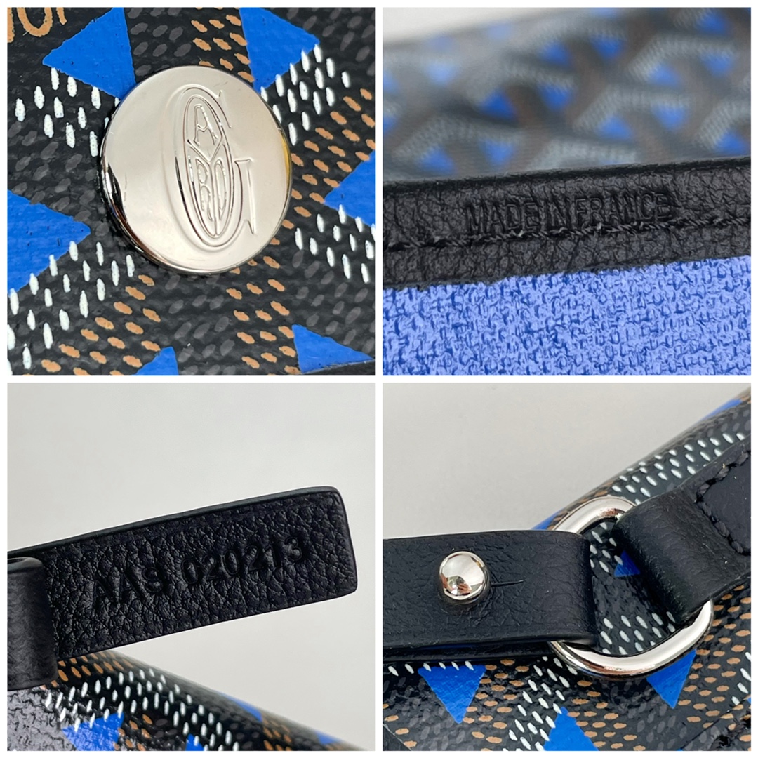 2021 Pre-fall New Style Goyard Saint Louis Claire Voie GM Black with Blue Original Copy