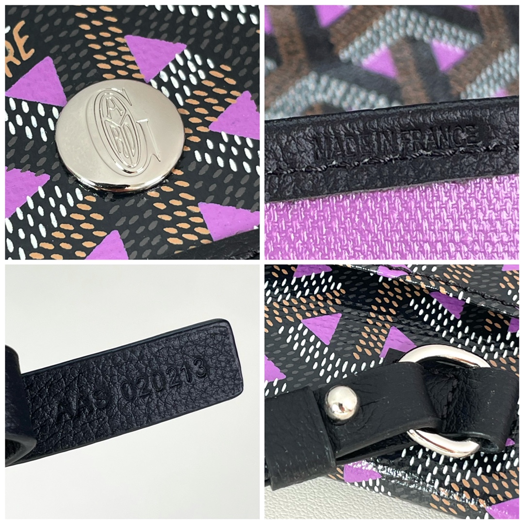 2021 Pre-fall New Style Goyard Saint Louis Claire Voie GM Black with Purple Original Copy