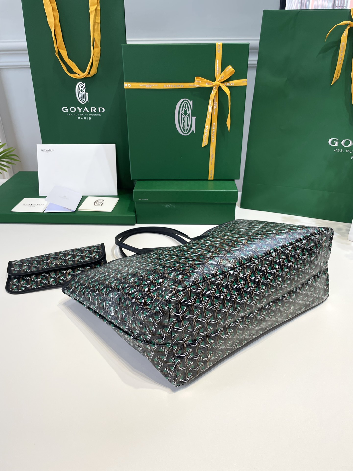 2021 Pre-fall New Style Goyard Saint Louis Claire Voie GM Blackish Green  with Red Original Copy