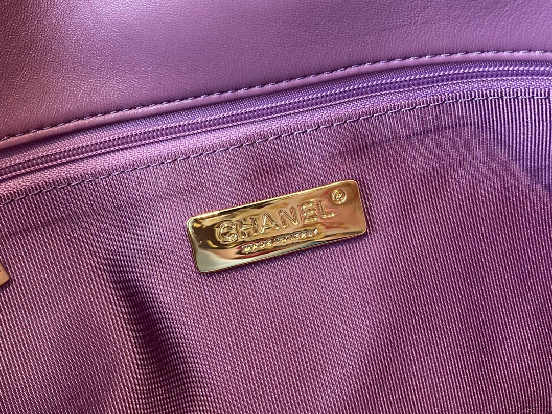 2021 Top Sale Chanel 19 Flap Bag 26cm Goatskin in Purple Replica