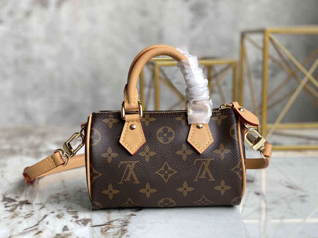 2022 Classic Louis Vuitton M81085 Nano Speedy Monogram Coated Canvas Good Copy