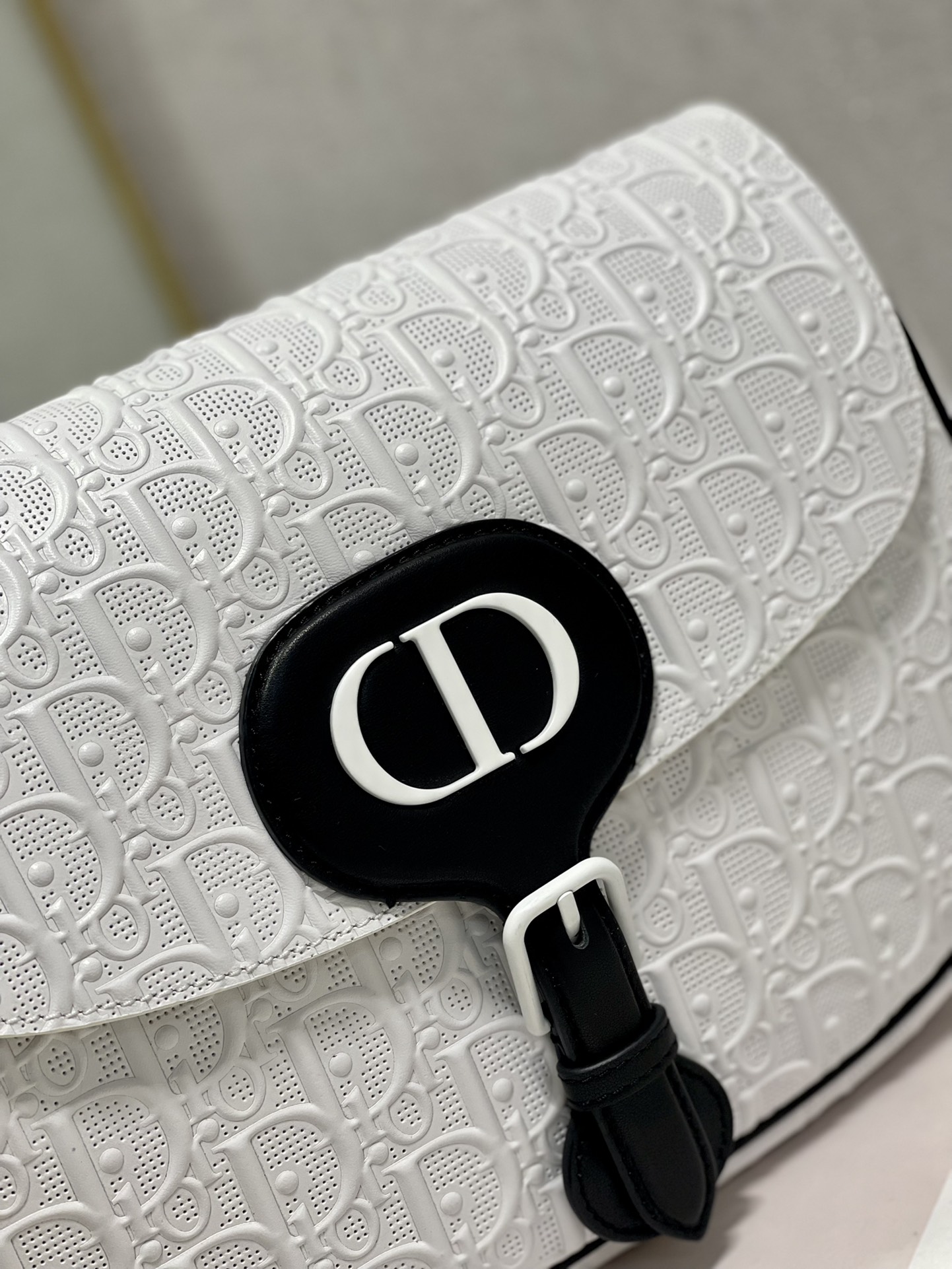 2022 New Dior Large Bobby Bag White Calfskin