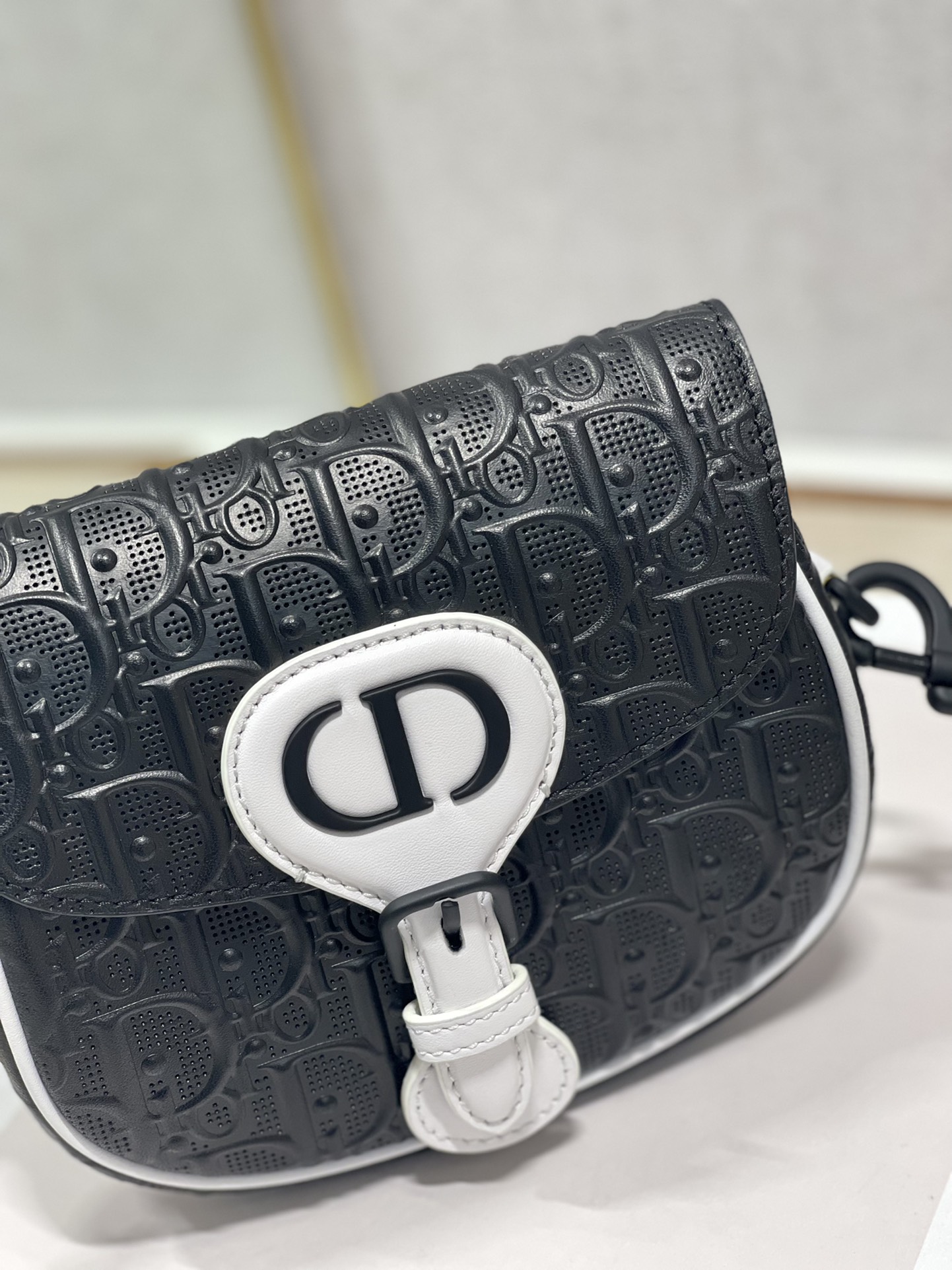 2022 New Dior Small 19cm Bobby Bag Black Calfskin