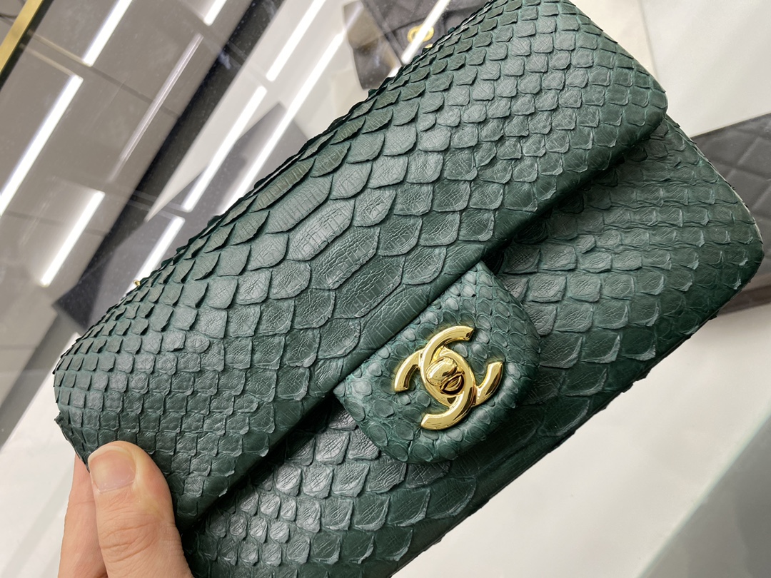 2022 New Python Chanel Classics Falp Shoulder Bag 20cm and 25cm-006