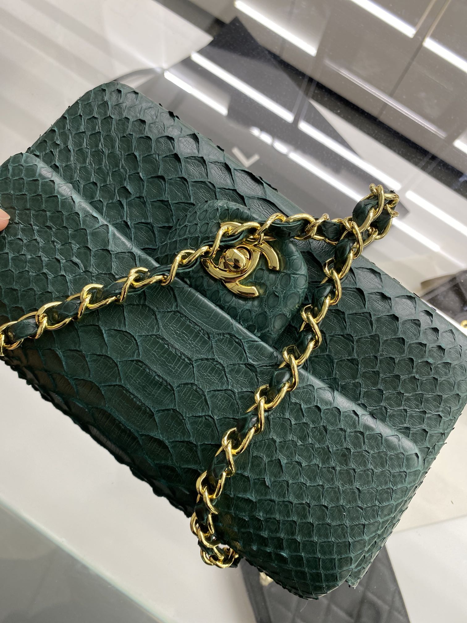 2022 New Python Chanel Classics Falp Shoulder Bag 20cm and 25cm-006