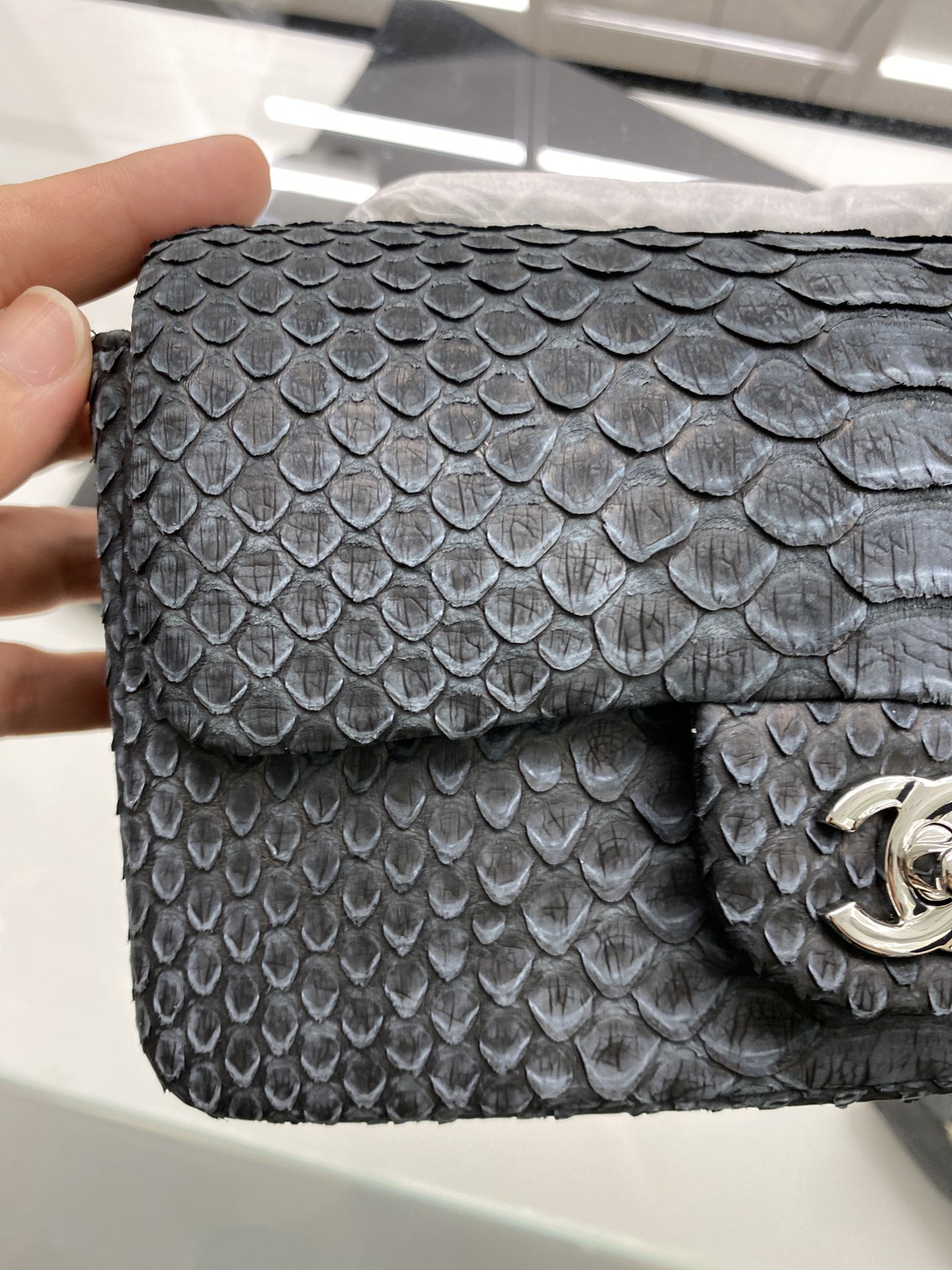 2022 New Python Chanel Classics Falp Shoulder Bag 20cm and 25cm-011