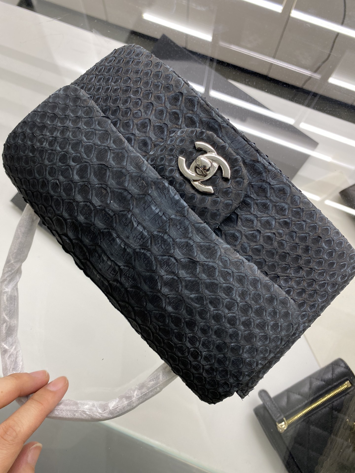 2022 New Python Chanel Classics Falp Shoulder Bag 20cm and 25cm-011