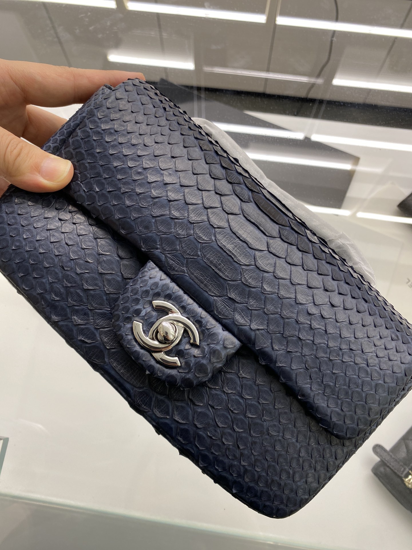 2022 New Python Chanel Classics Falp Shoulder Bag 20cm and 25cm-012