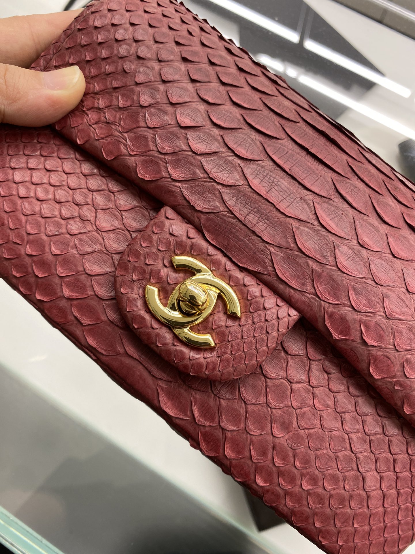 2022 New Python Chanel Classics Falp Shoulder Bag 20cm and 25cm-017