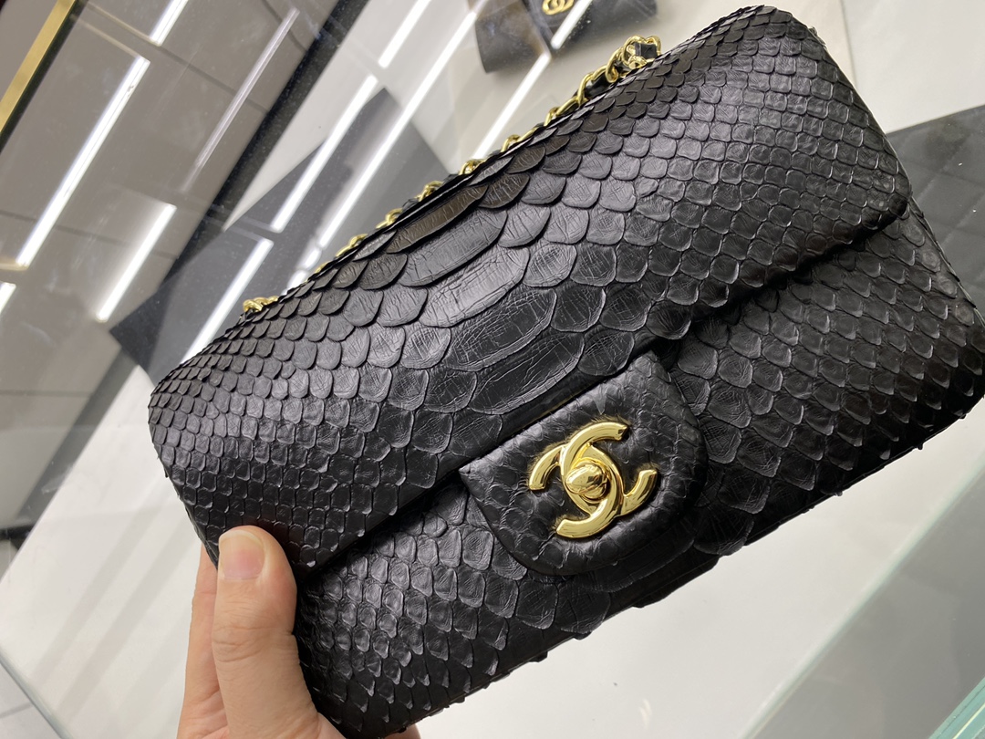 2022 New Python Chanel Classics Falp Shoulder Bag 20cm and 25cm-020