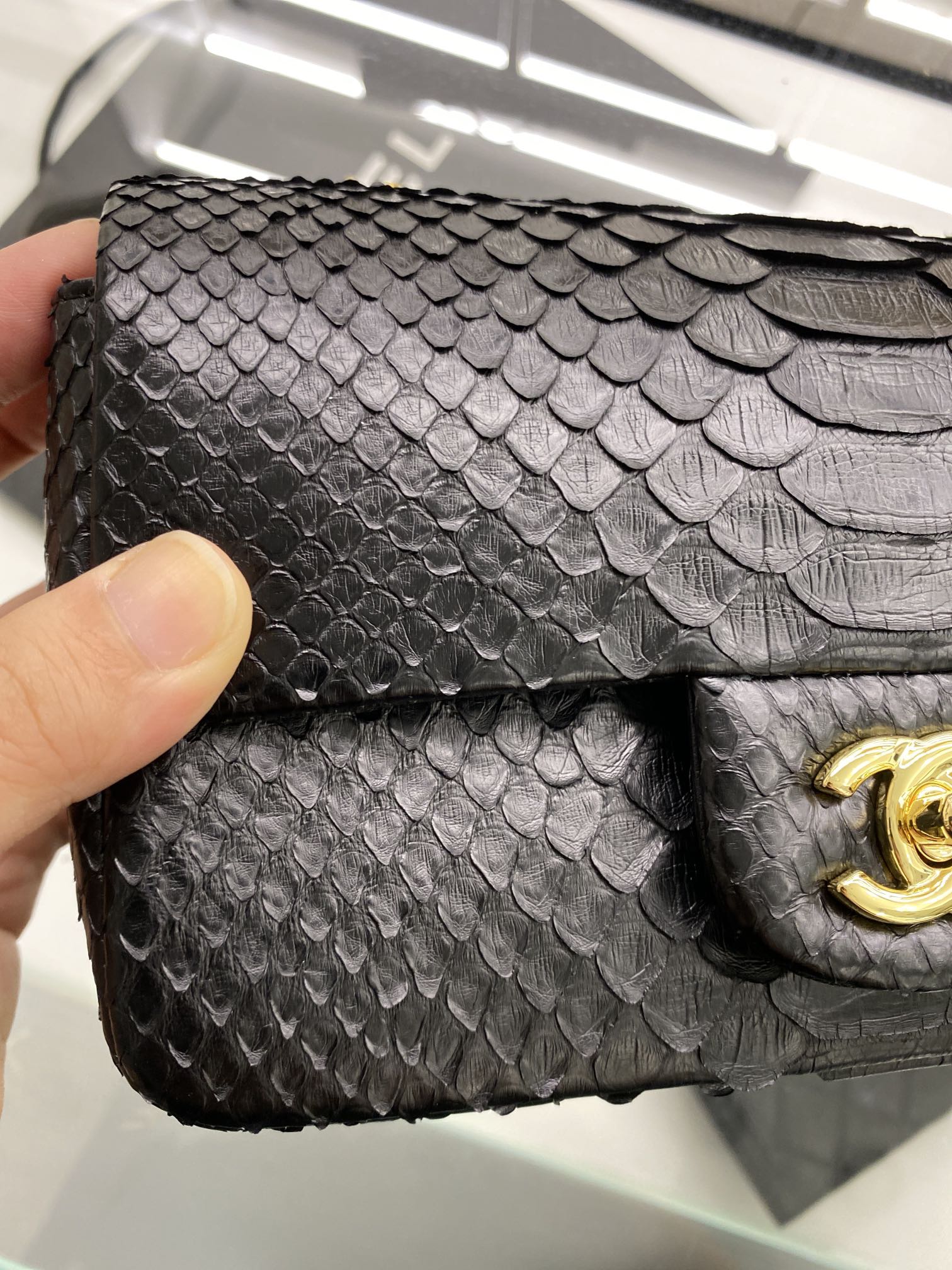 2022 New Python Chanel Classics Falp Shoulder Bag 20cm and 25cm-020