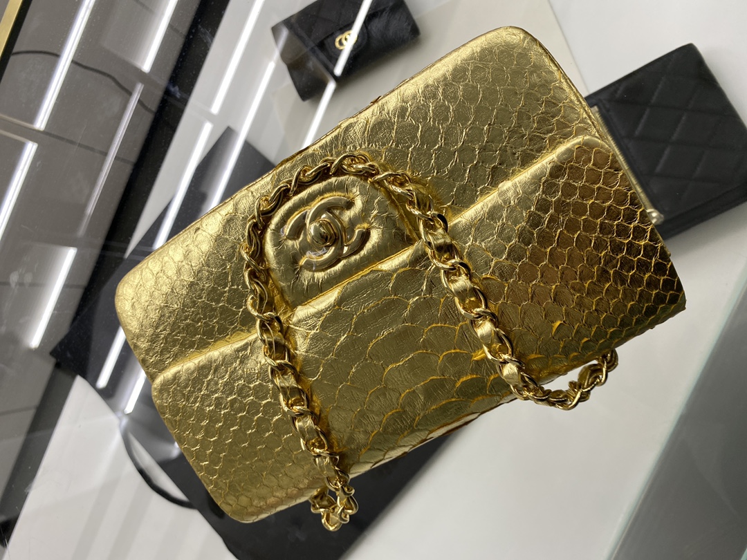 2022 New Python Chanel Classics Falp Shoulder Bag 20cm and 25cm-022