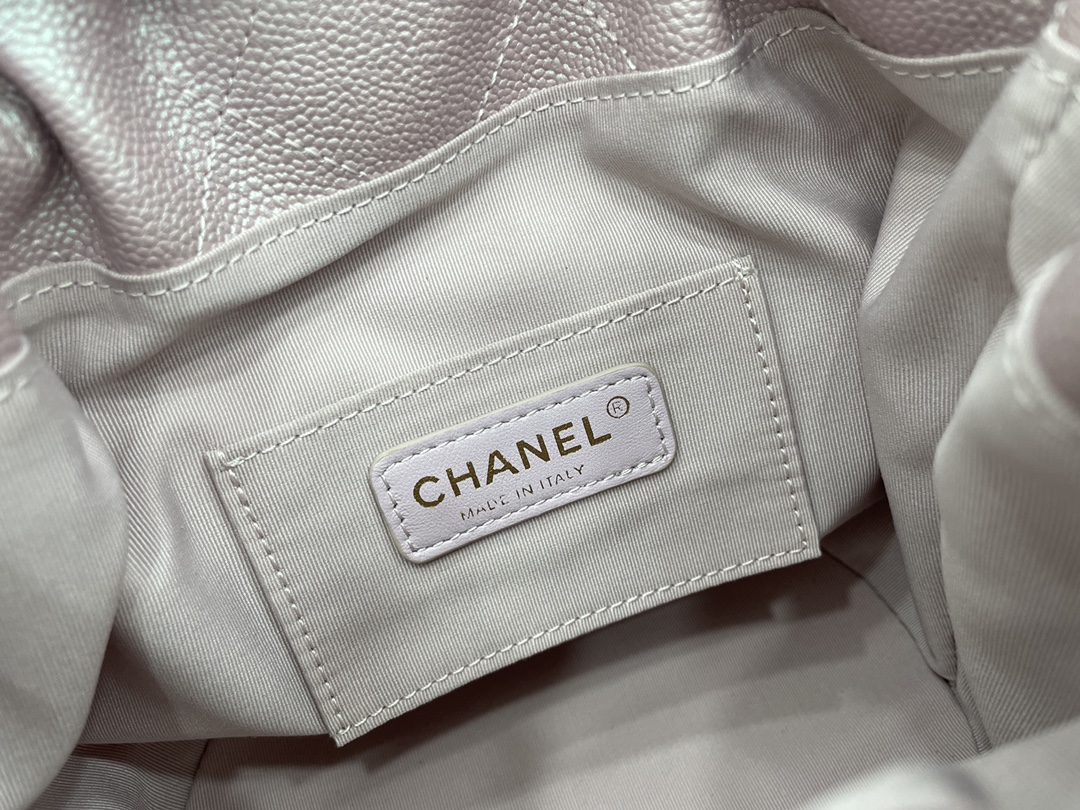 2022 New Style Chanel Bucket Bag Lambskin Imitation Pearls and Gold-Tone Metal Pink AS2859 Copy