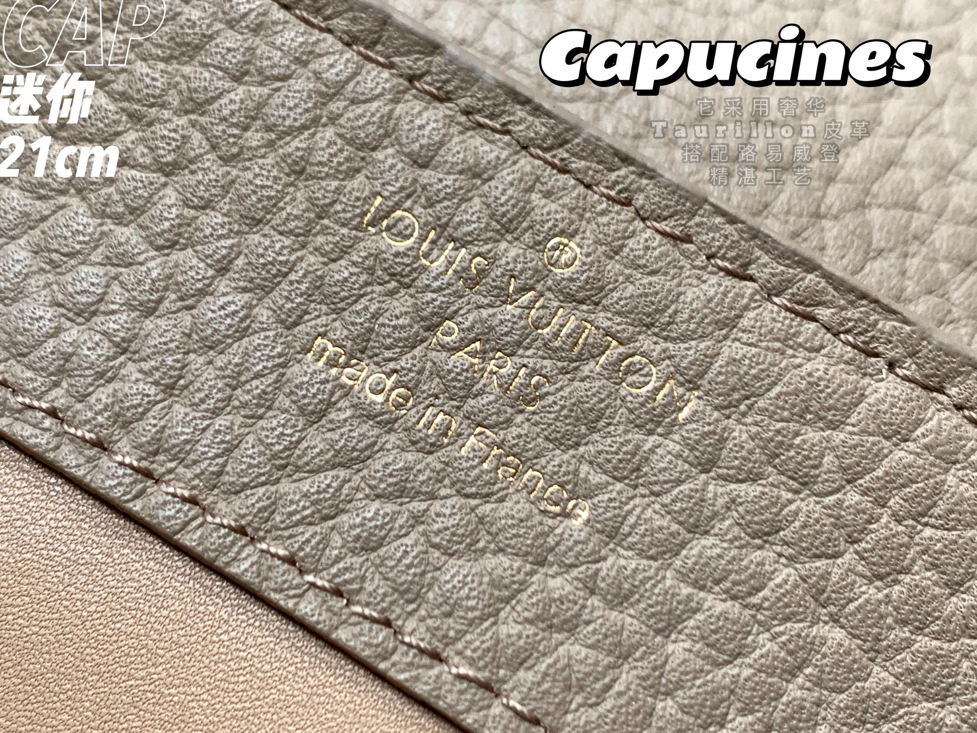 2022 New Style Louis Vuitton Capucines 21cm Gray Taurillon Leather With Python