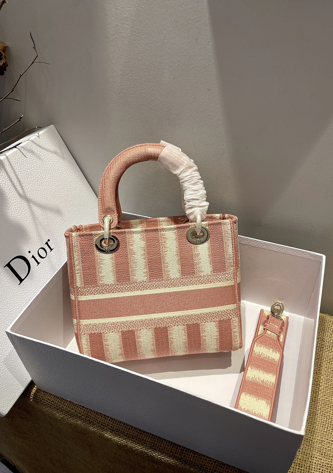 2023 Dior Lady D-lite 24cm Embroidery Bag-003