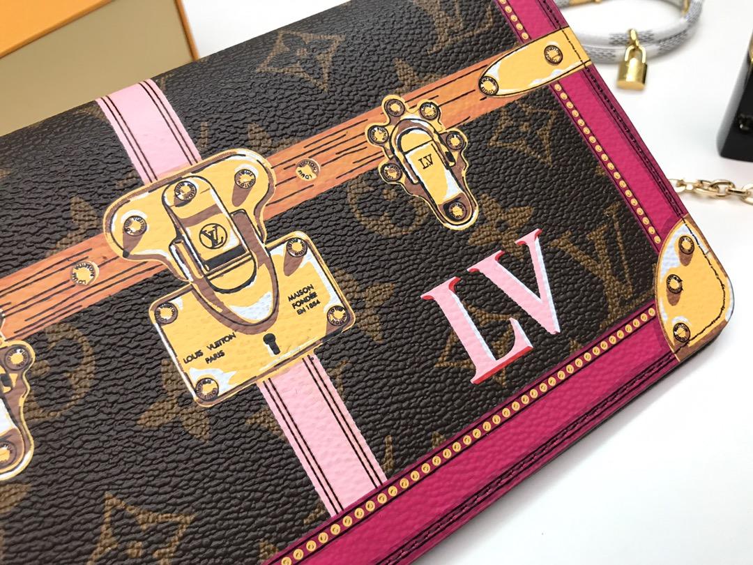 AAA Louis Vuitton M62456 Women Pochette Weekend Wallet Printed Monogram Coated Canvas