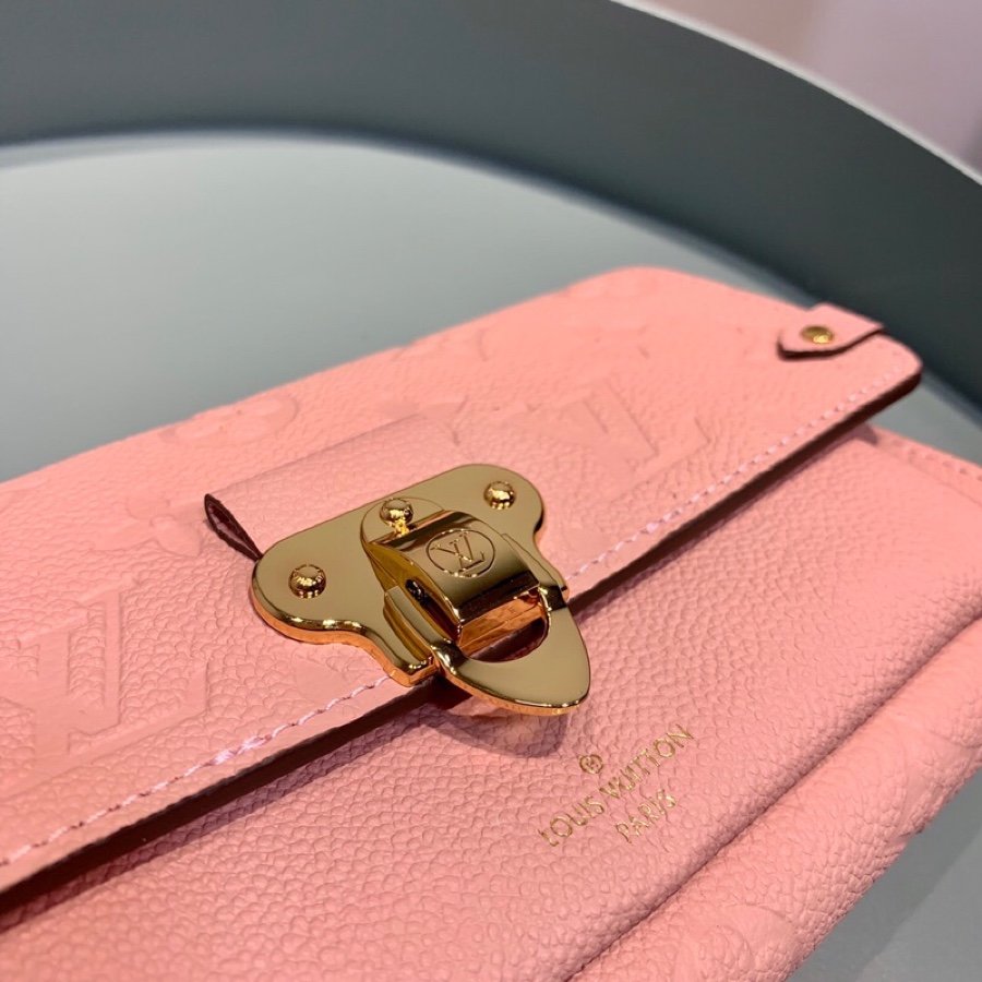 AAA Louis Vuitton M63399 Vavin Chain Wallet in Soft Monogram Empreinte Leather Pink