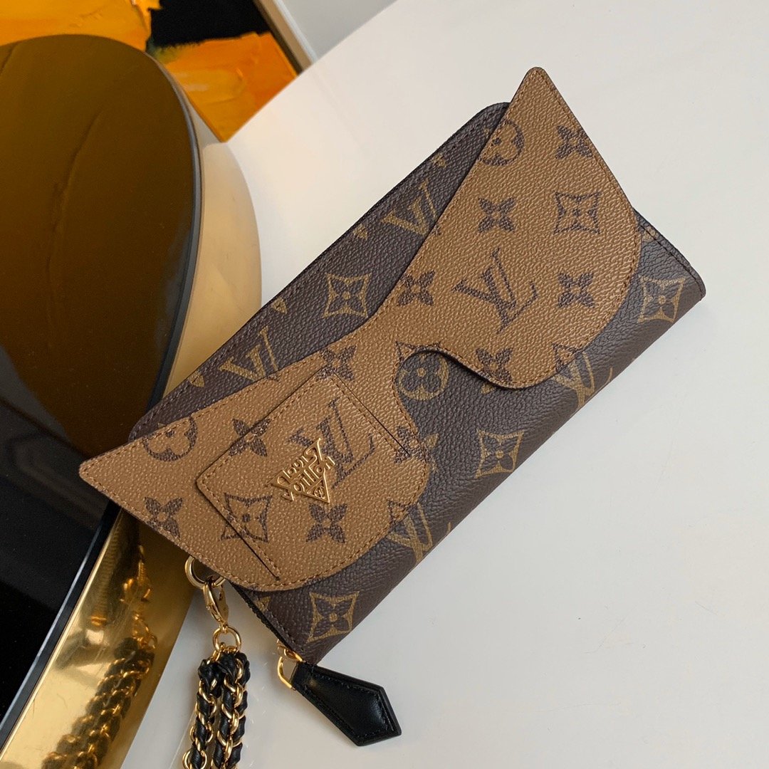 AAA Louis Vuitton M68796 Zippy Wallet Shades Combining Monogram and Monogram Reverse canvas