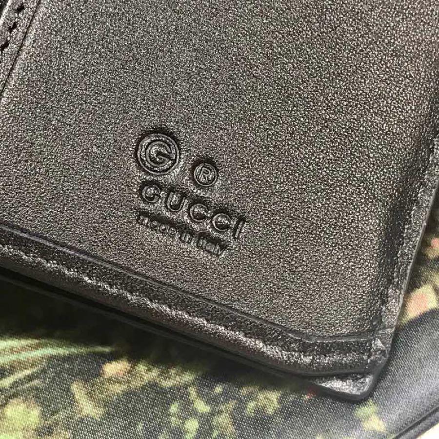 AAA Replica Gucci Mens Gucci Signature Soft Black Wallet 449245