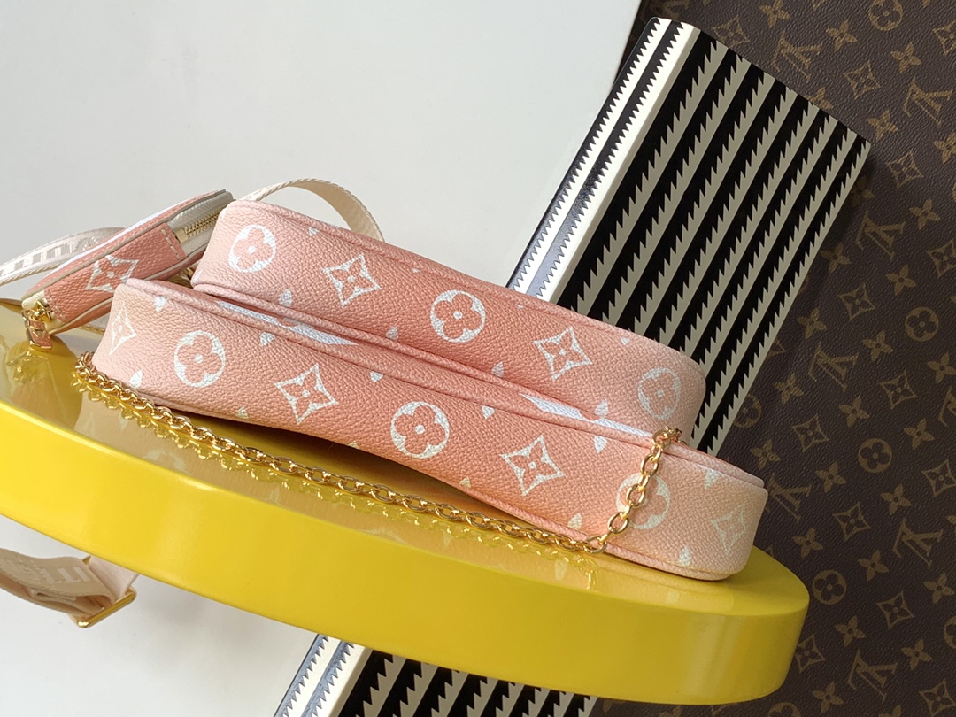 AAA Replica Louis Vuitton M57633 Multi Pochette Accessoires Pastel-Colored Monogram Giant Canva Pink