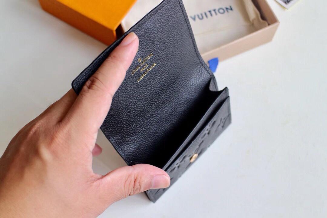 AAA Replica Louis Vuitton M58456 Business Card Holder Monogram Empreinte Leather Black