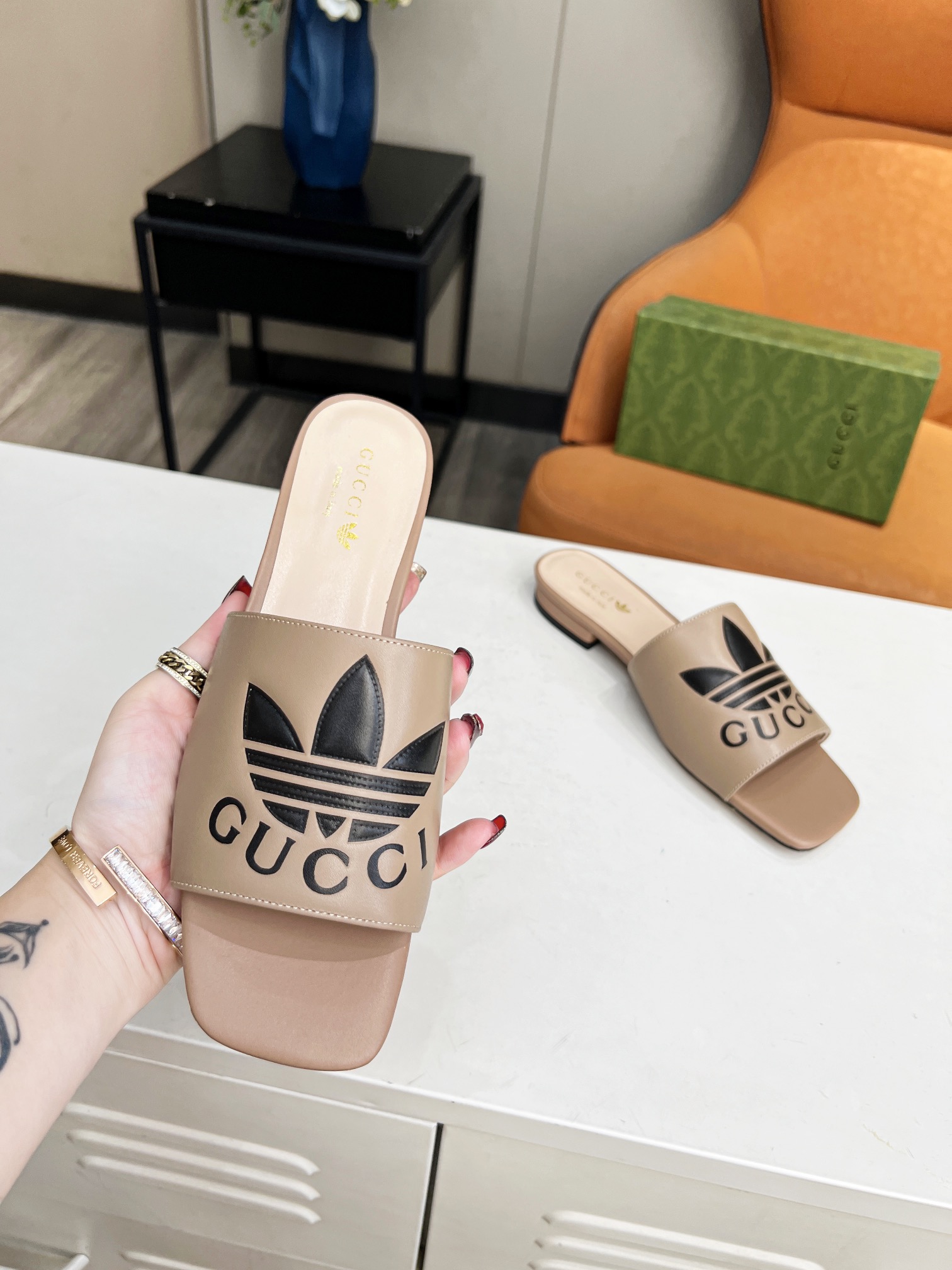 Adidas x Gucc Women Slide Sandal-0001 35-43