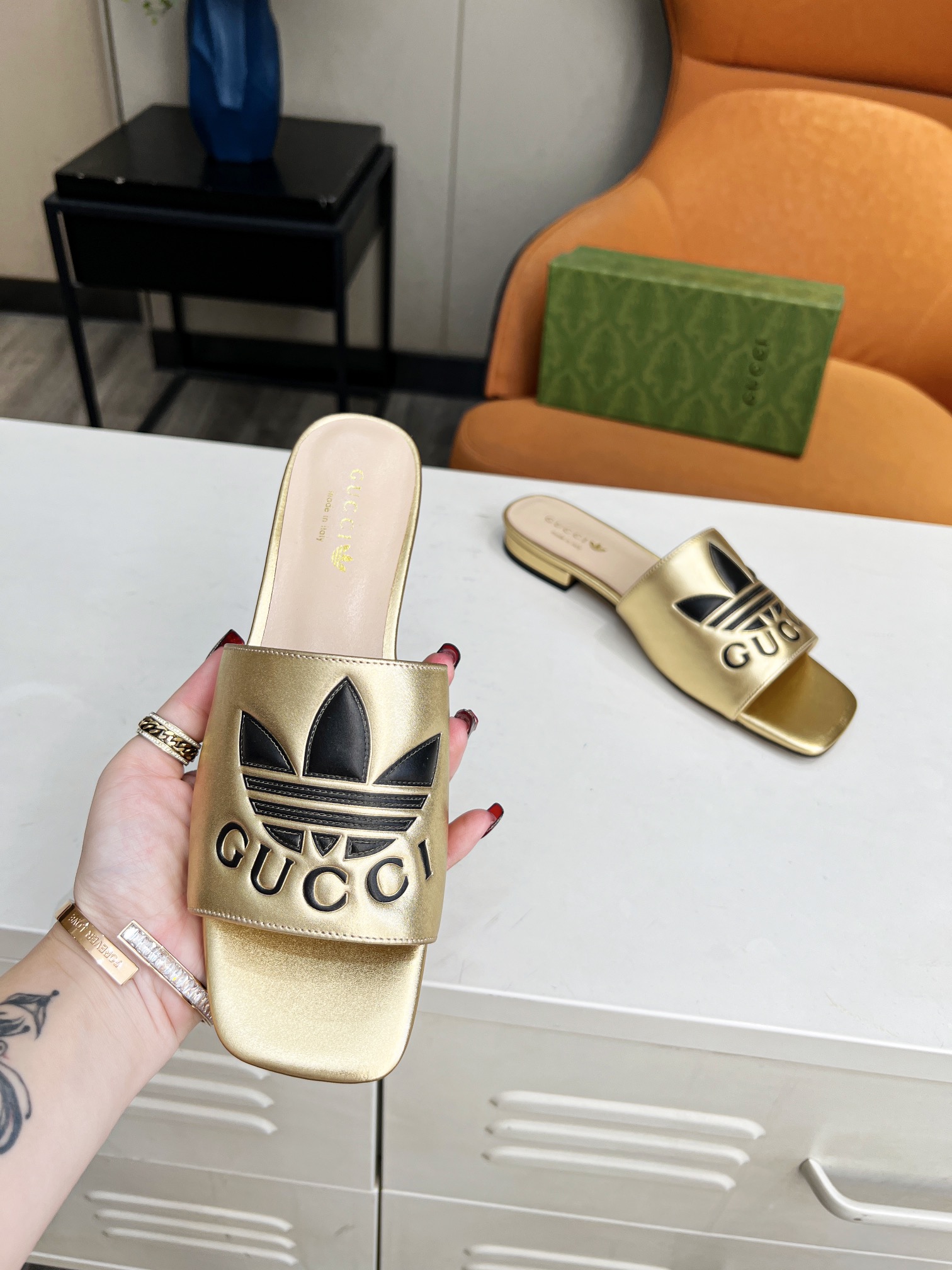 Adidas x Gucc Women Slide Sandal-0003 35-43