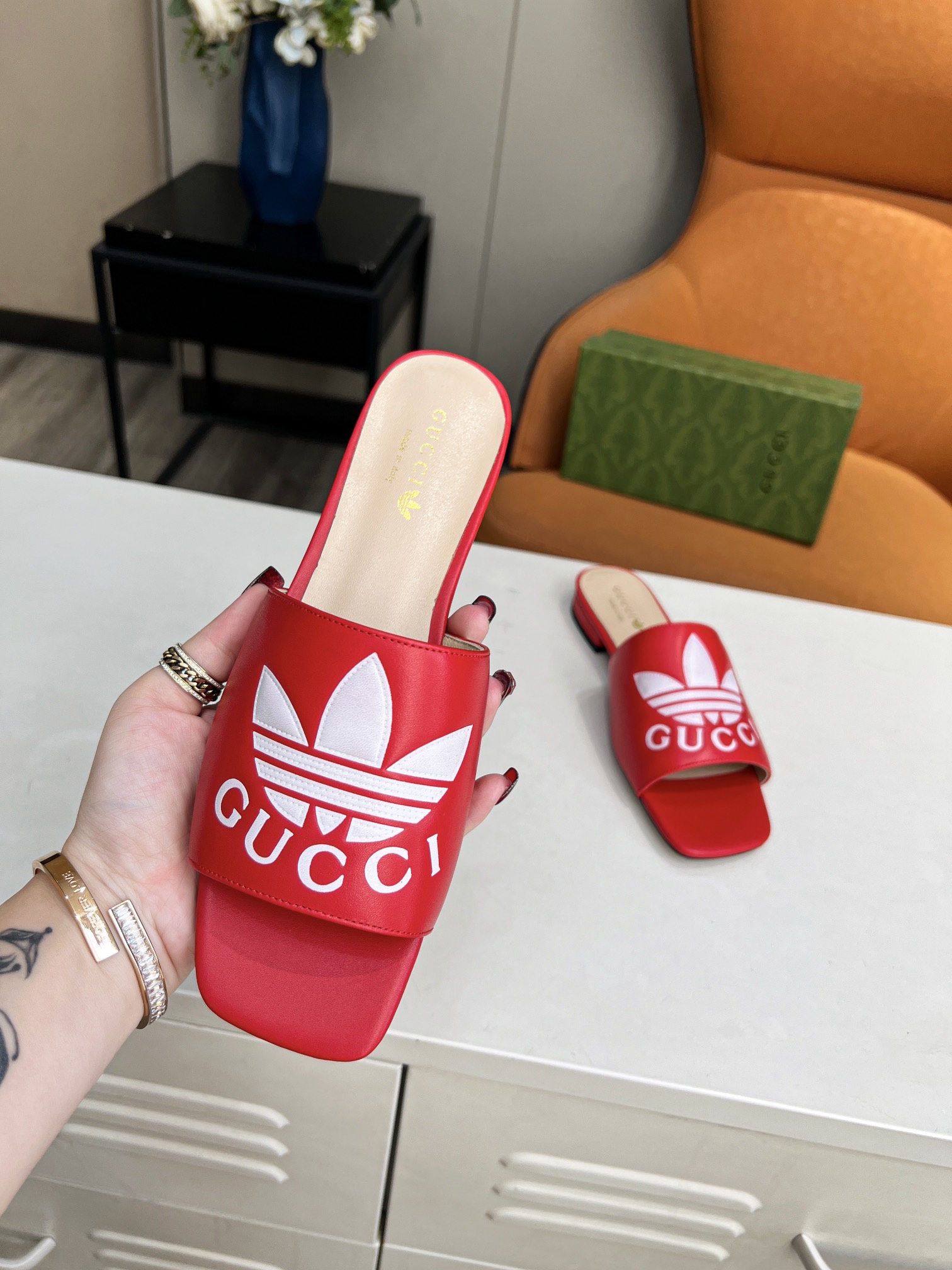 Adidas x Gucc Women Slide Sandal-0007 35-43