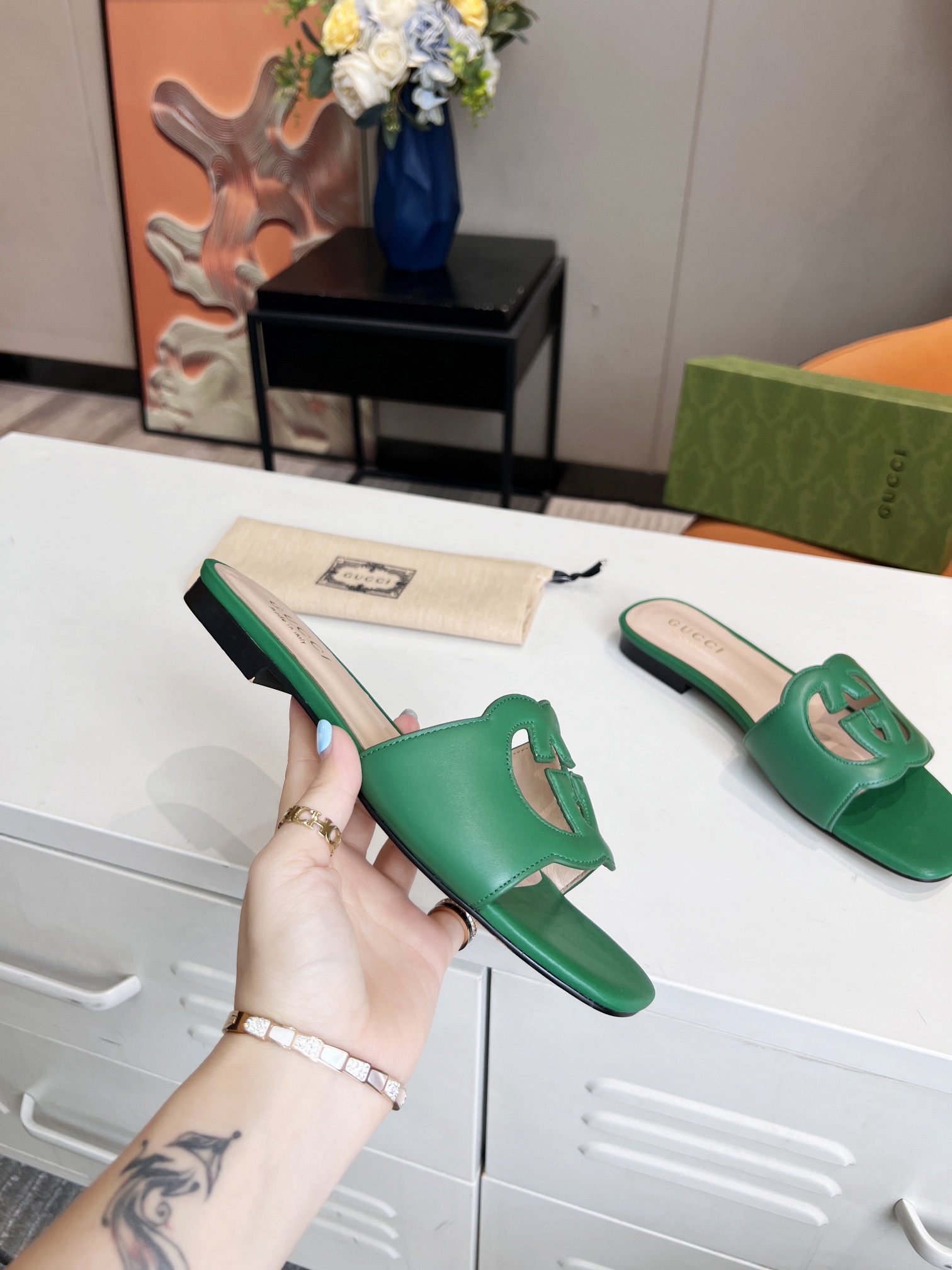 Adidas x Gucc Women Slide Sandal-0011 35-43