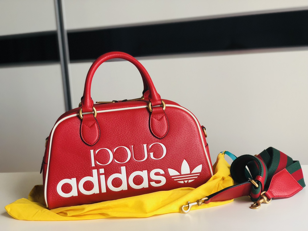 Adidas x Gucci Mini Duffle Bag Red 702397