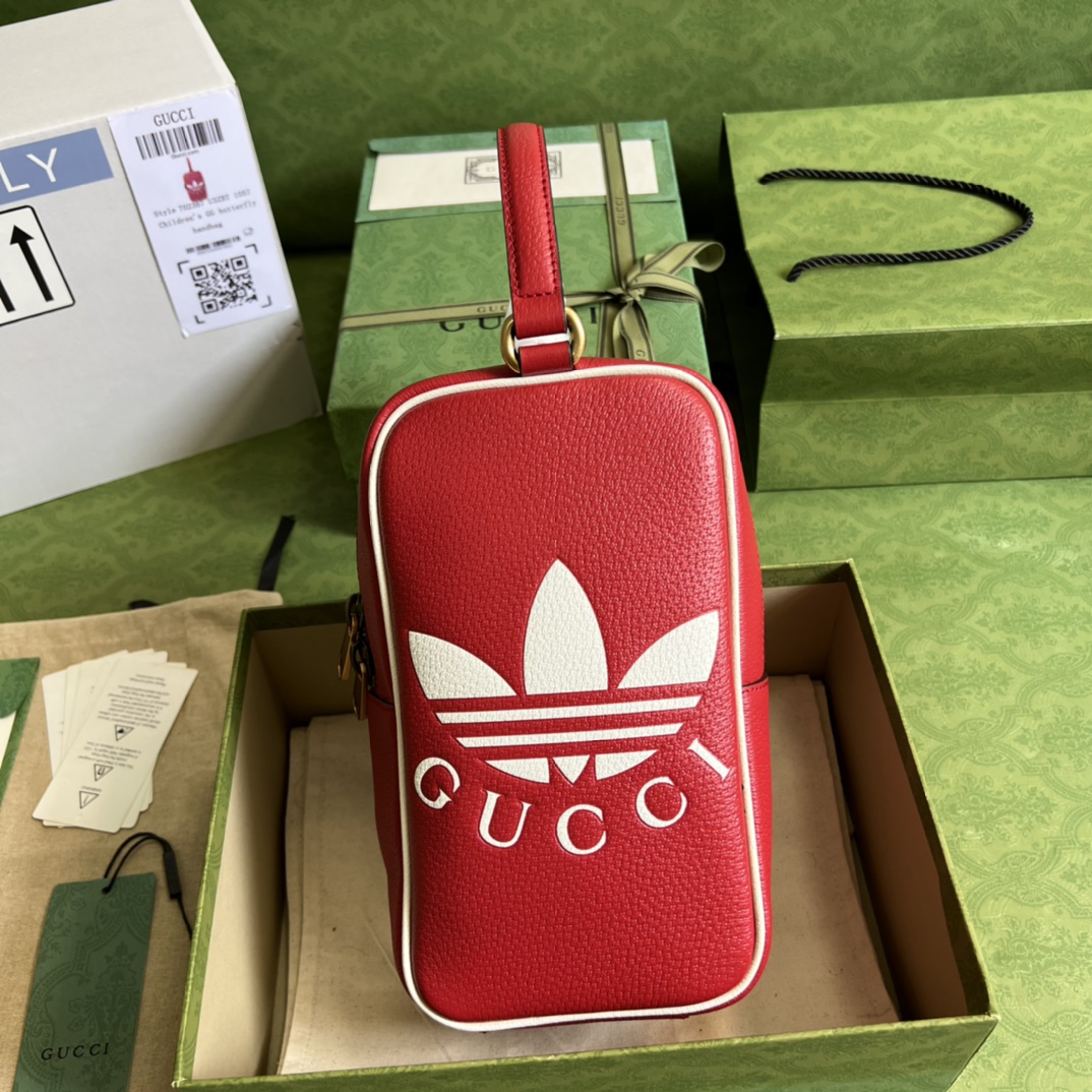 Adidas x Gucci Mini Top Handle Bag Red 702387