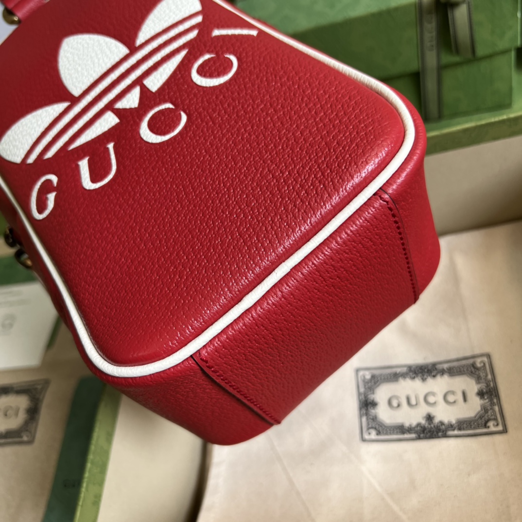 Adidas x Gucci Mini Top Handle Bag Red 702387