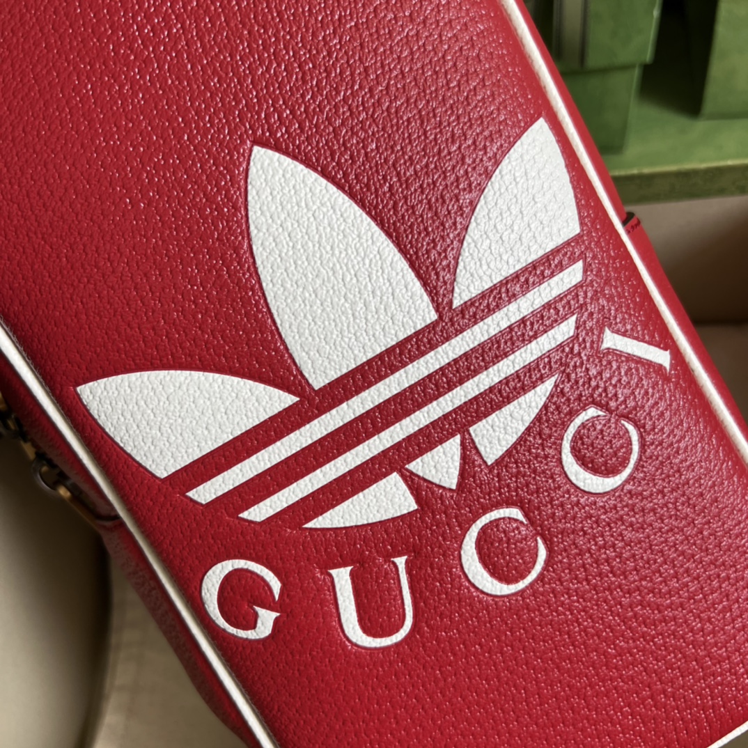 Adidas x Gucci Mini Top Handle Bag Red 702387